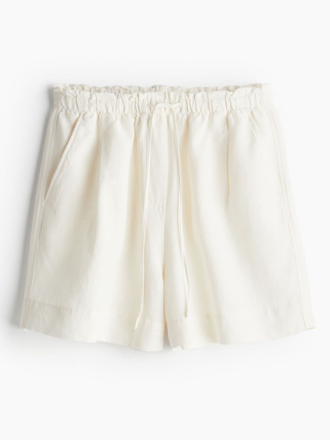 

H&M Women Linen-Blend Pull-On Shorts, White