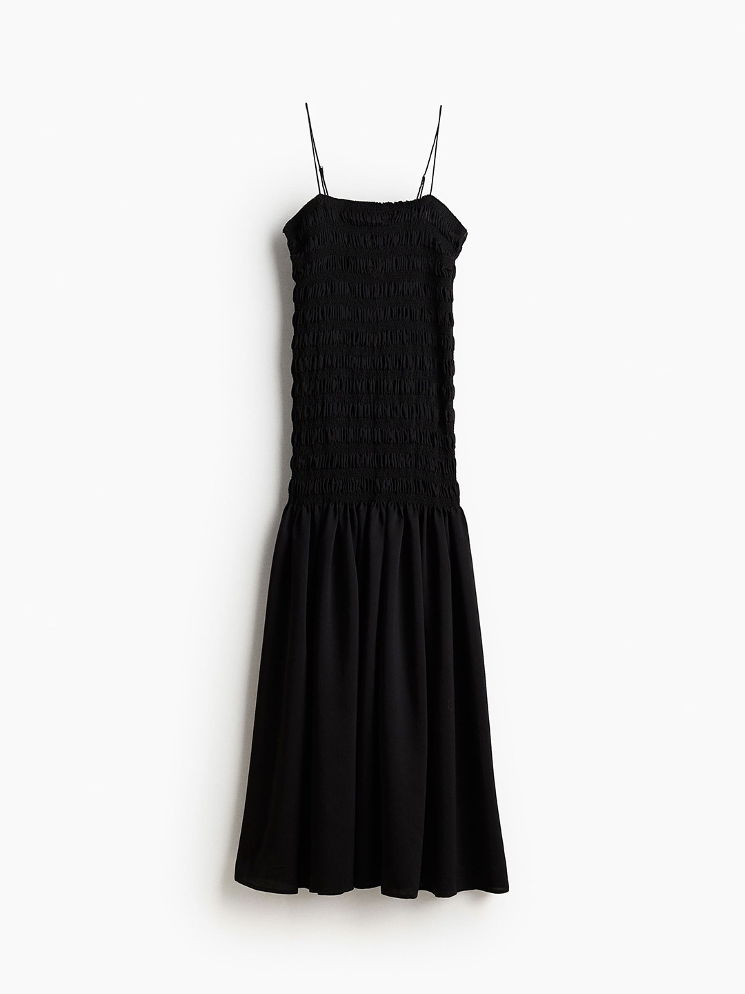 

H&M Smocked Maxi Dress, Black