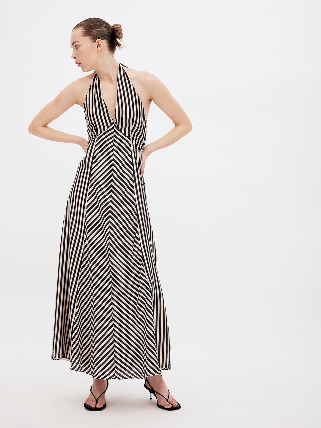 

H&M Long Halterneck Dress, Black