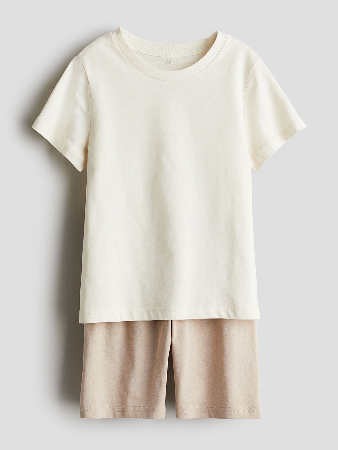 

H&M Boys 2-Piece Cotton Jersey Set, Beige
