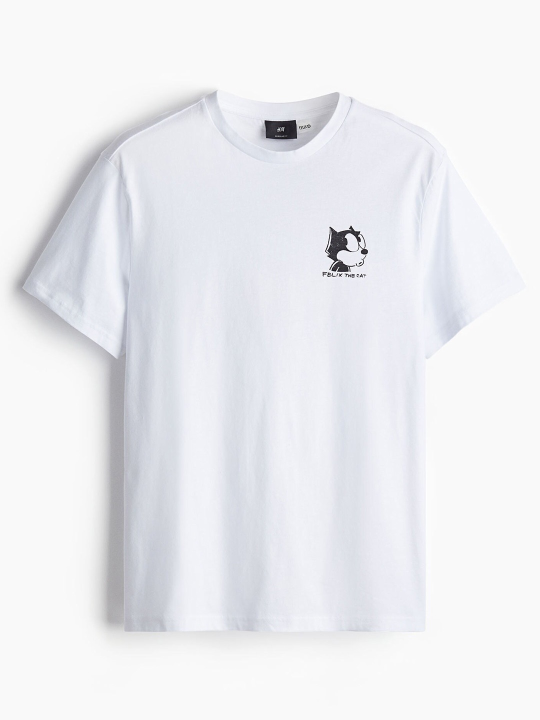

H&M Men Pure Cotton Regular Fit T-shirt, White