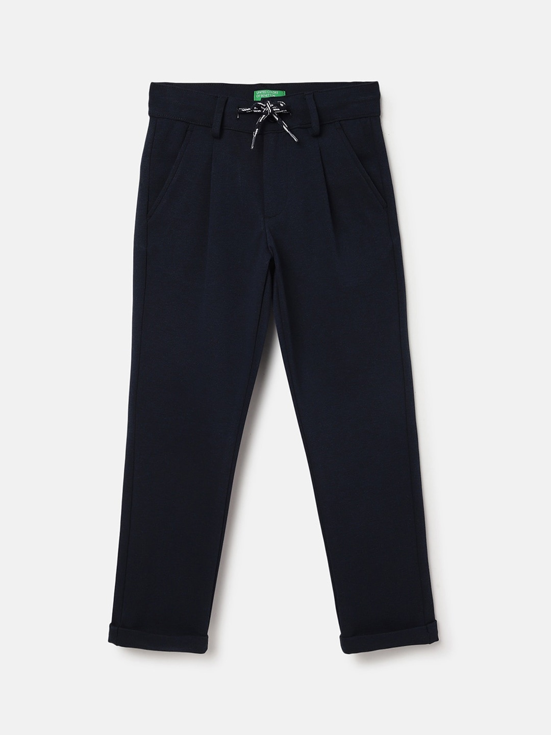 

United Colors of Benetton Boys Textured Mid-Rise Regular Trouser, Blue