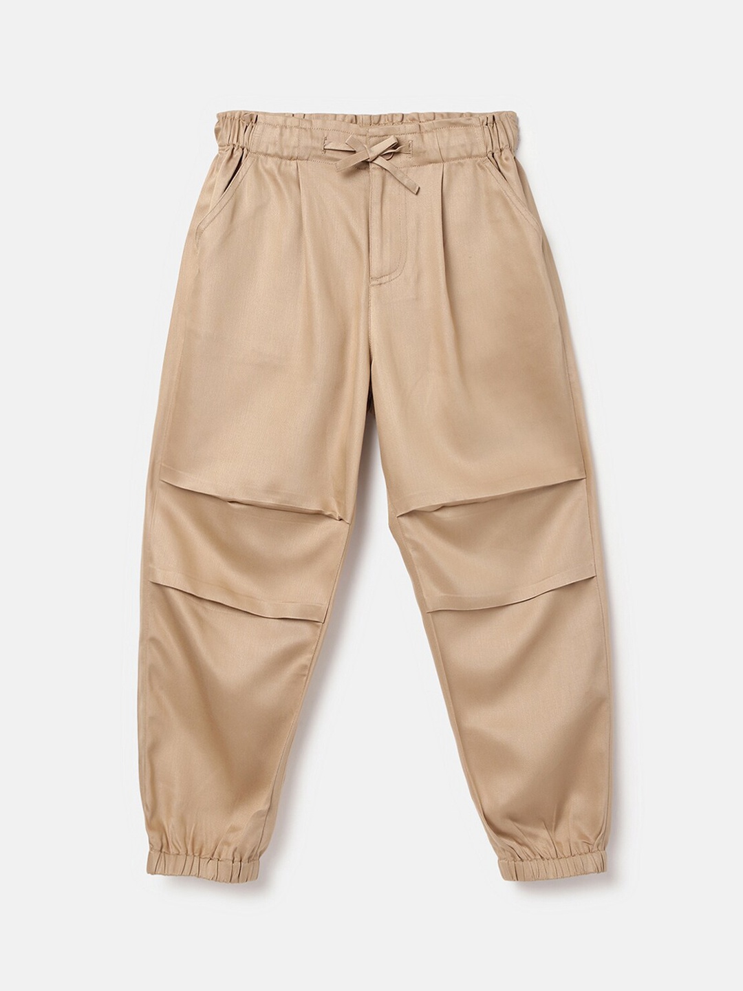 

United Colors of Benetton Girls Cotton Joggers Trousers, Brown