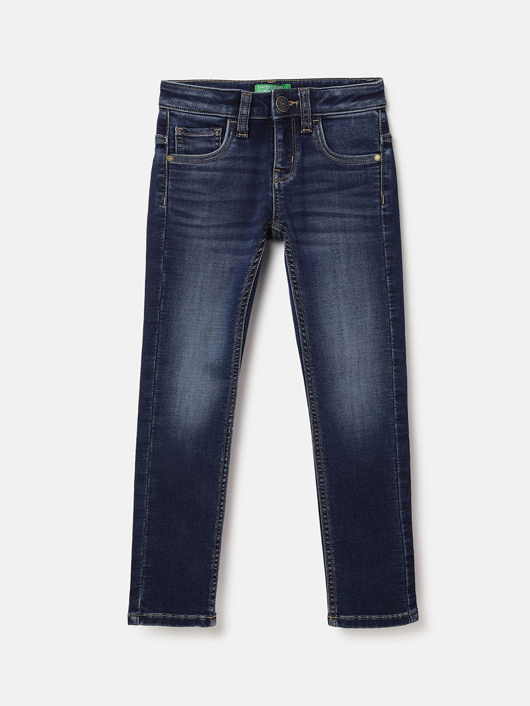 

United Colors of Benetton Boys Slim Fit Clean Look Light Fade Jeans, Blue