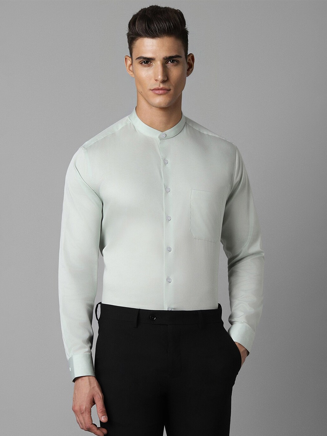 

Louis Philippe Slim Fit Cotton Formal Shirt, Green