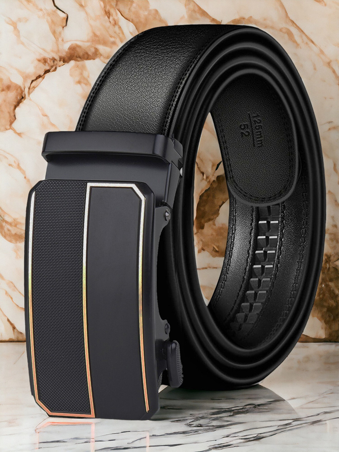 

INVICTUS Men Leather Belt, Black