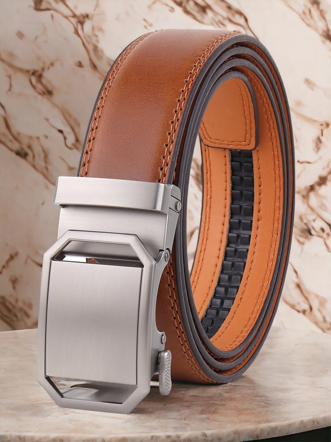 

INVICTUS Men Leather Belt, Tan