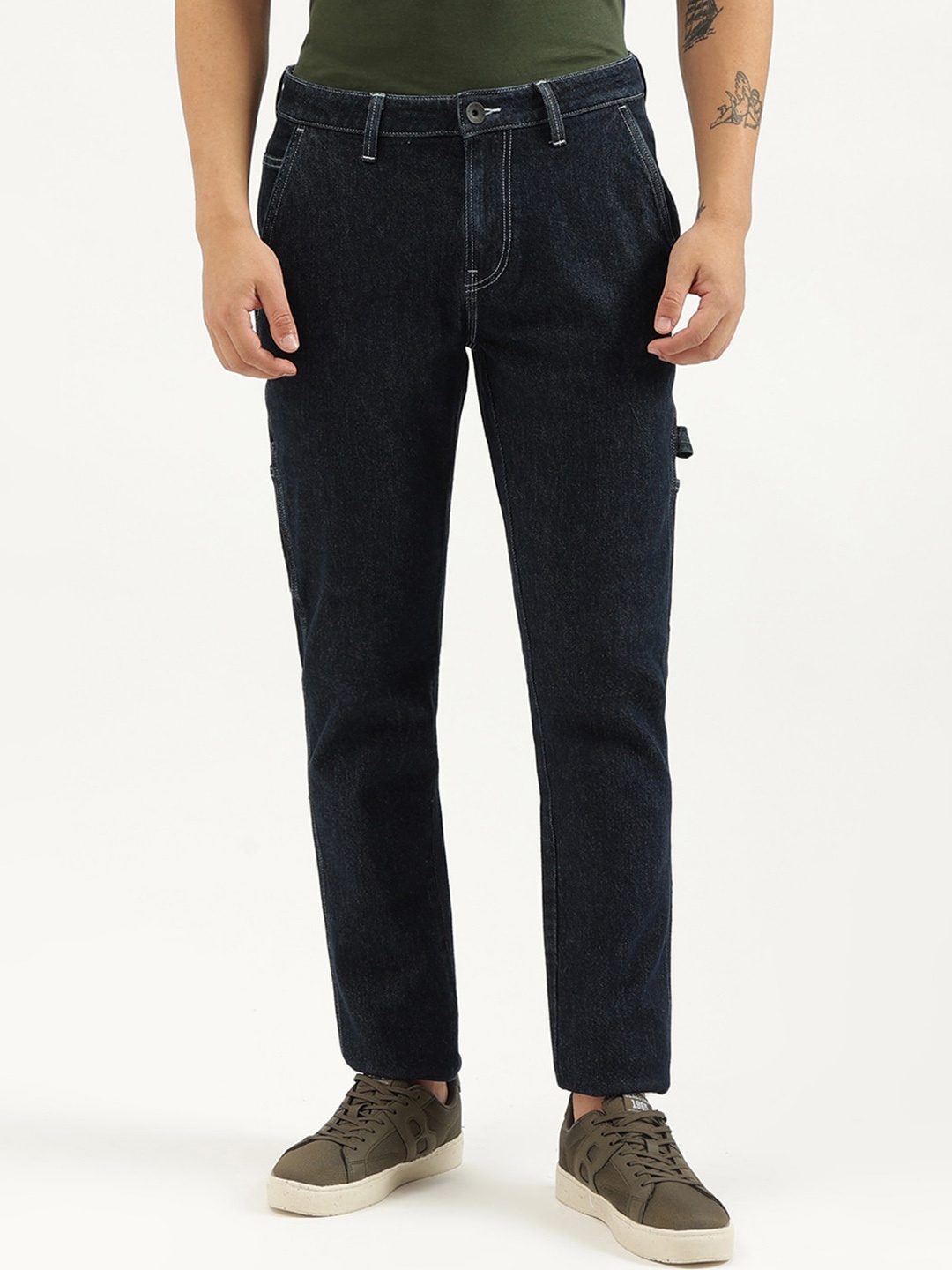

United Colors of Benetton Men Slim Fit Mid-Rise Clean Look Jeans, Blue