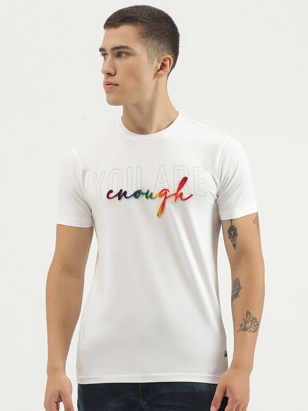 

United Colors of Benetton Typography Printed Round Neck T-shirt, White