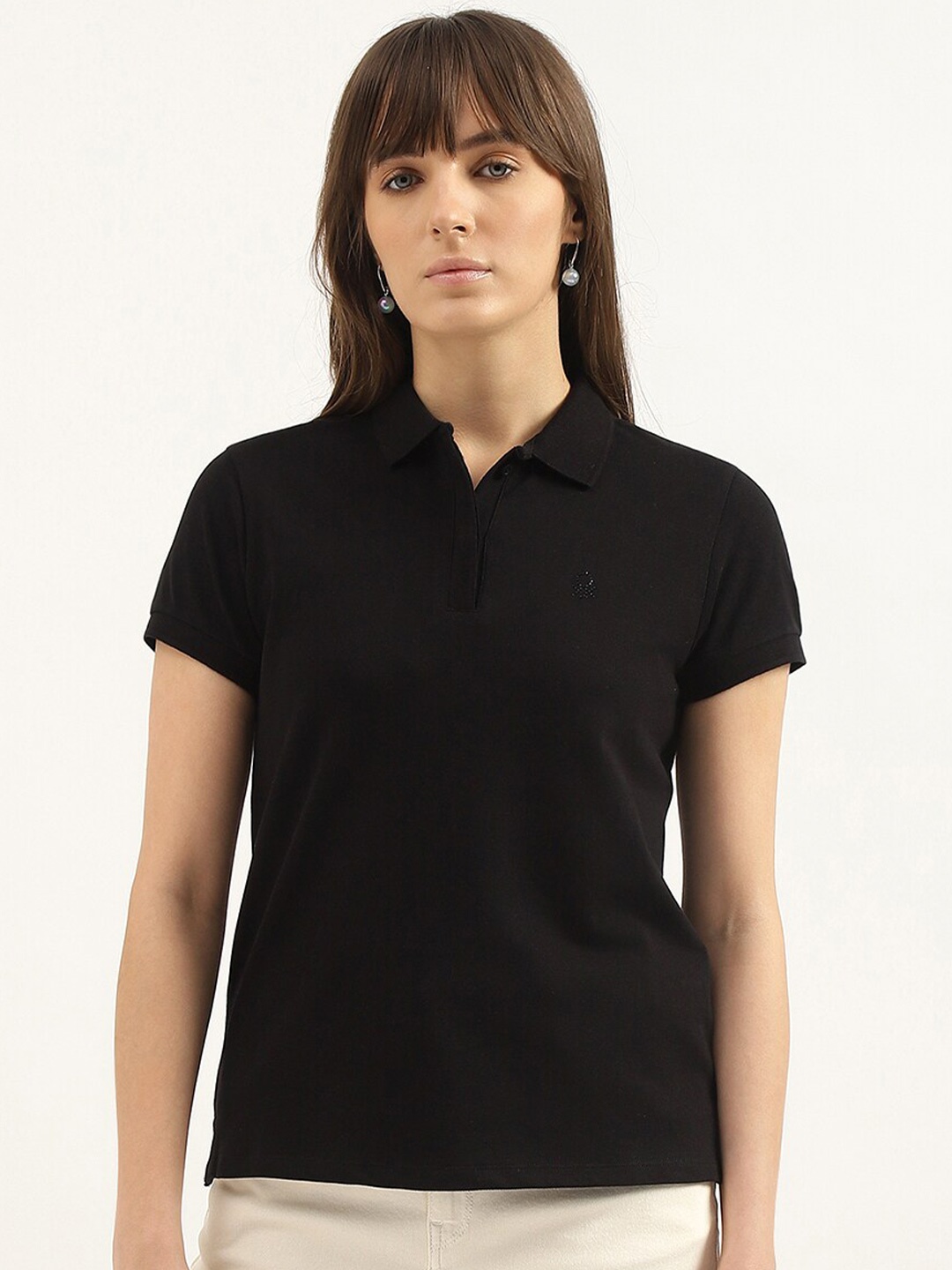 

United Colors of Benetton Polo Collar T-shirt, Black