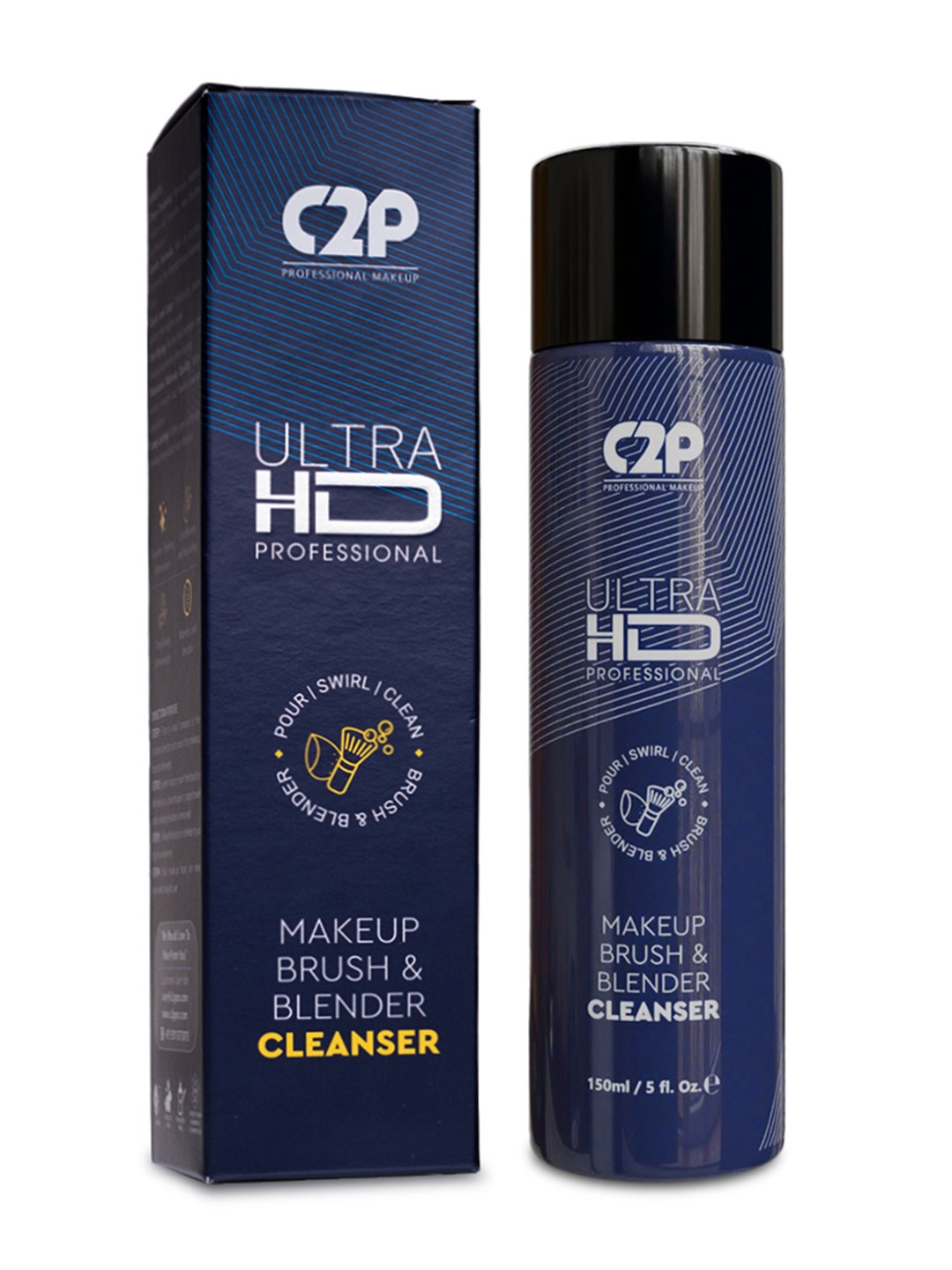 

C2P PROFESSIONAL MAKEUP Ultra HD makeup All In 1 Brush & Blender Cleaner - 150 ml, Blue