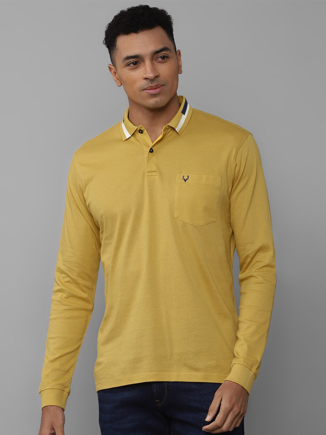 

Allen Solly Polo Neck Cotton T-shirt, Yellow