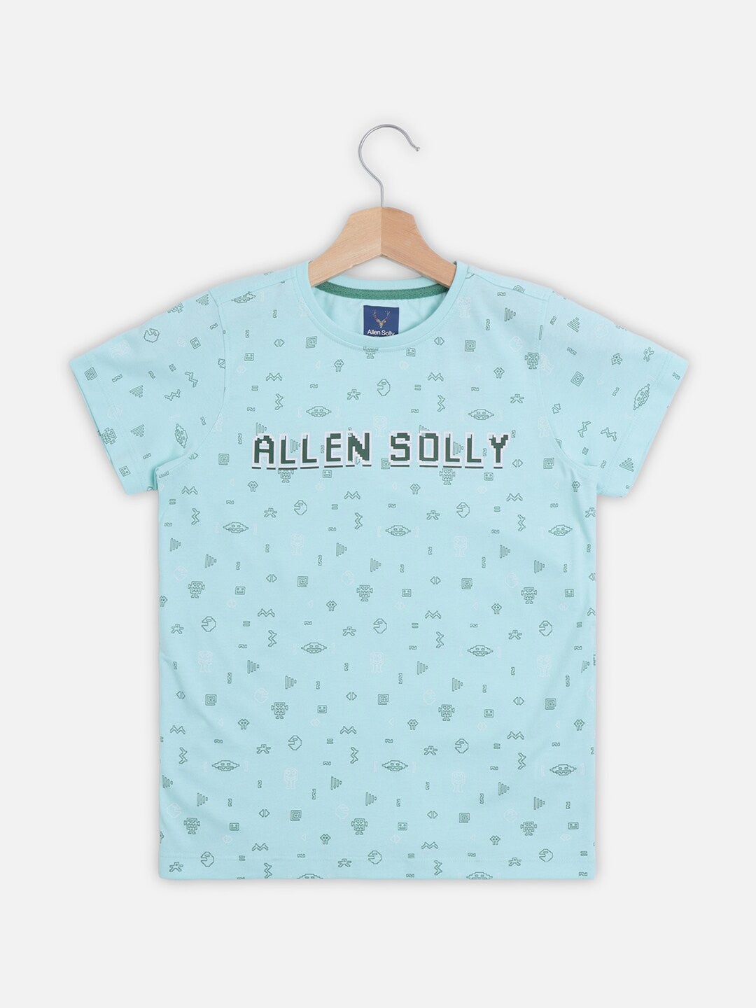 

Allen Solly Junior Boys Conversational Printed Cotton T-shirt, Blue