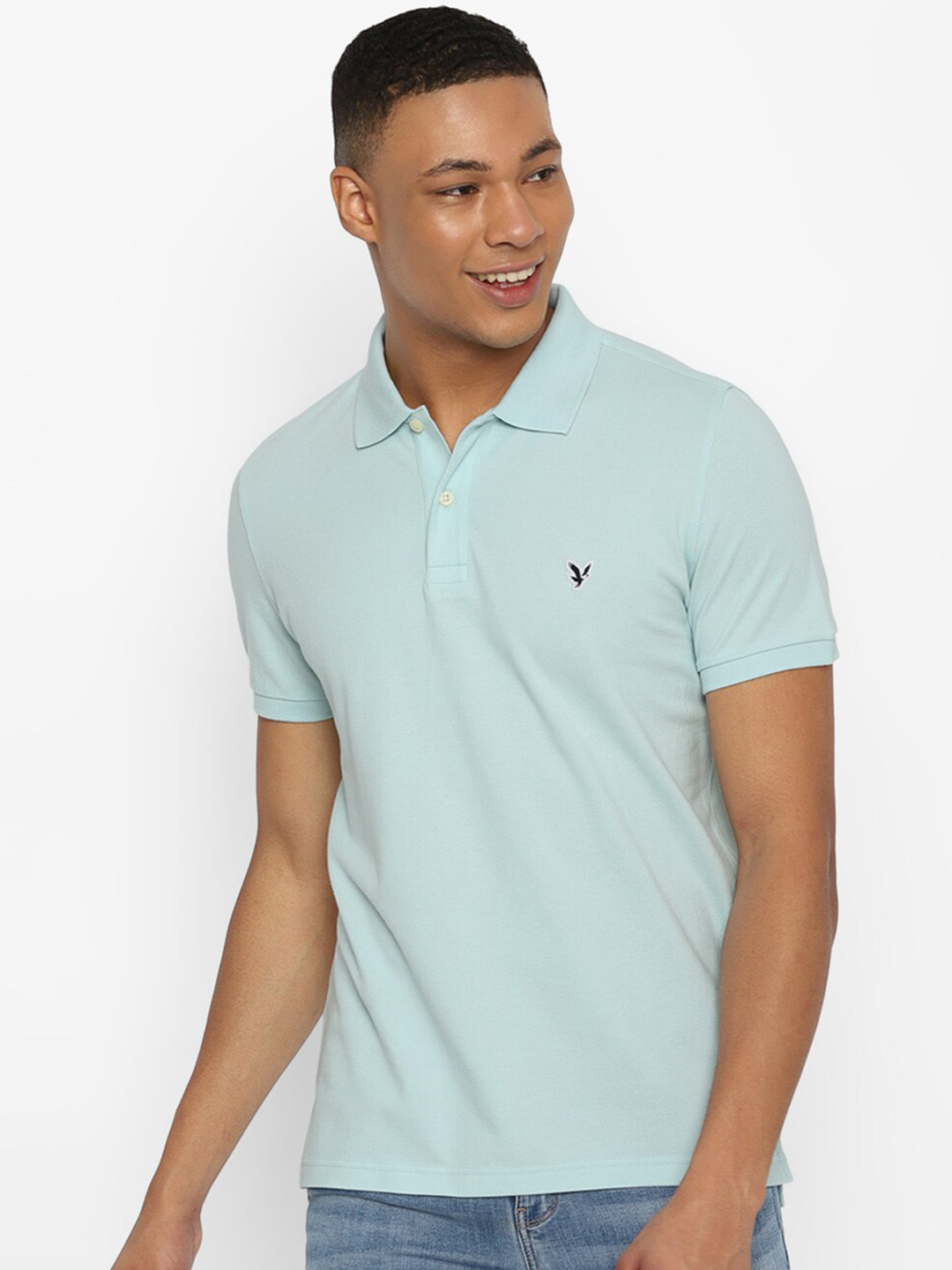 

AMERICAN EAGLE OUTFITTERS Polo Collar Short Sleeves Casual Tshirt, Blue