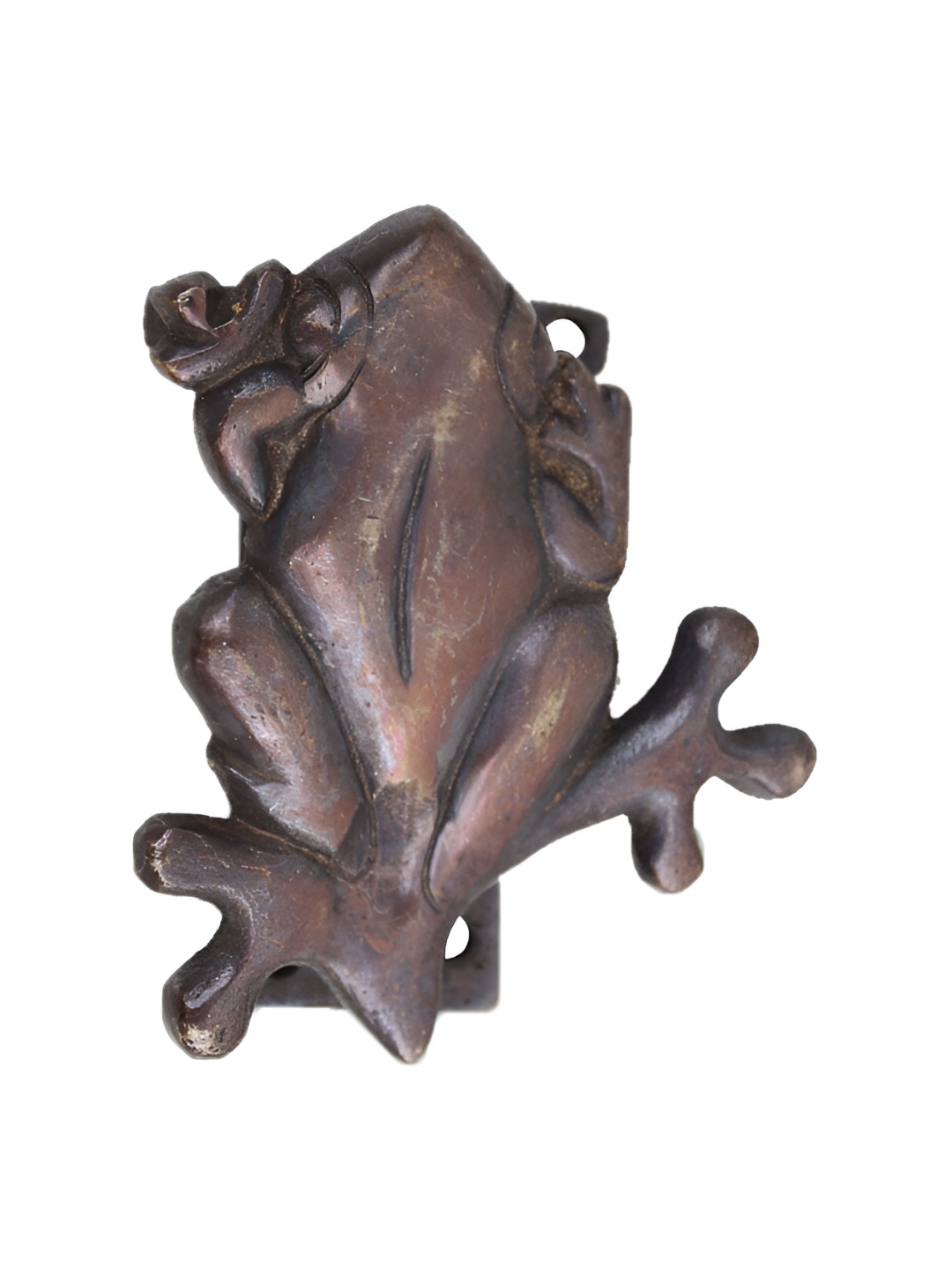 

Indianshelf Brown Antique Frog Brass Door Knocker