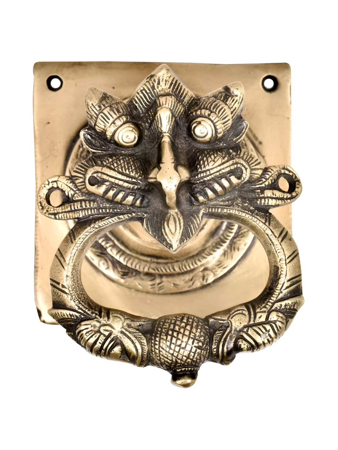 

Indianshelf Gold Toned Textured Door Knocker