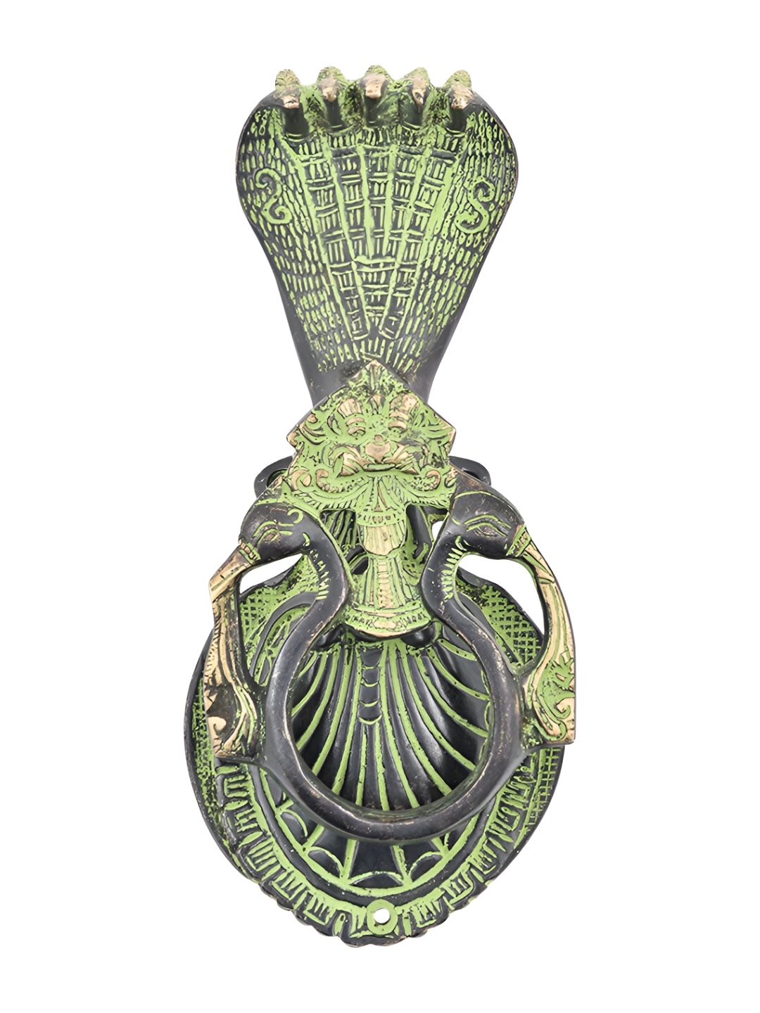 

Indianshelf Black & Green Sheshnag Door Knocker