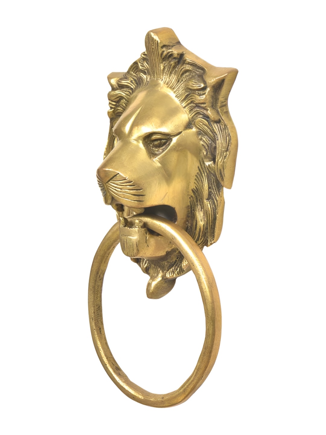 

Indianshelf Beige Lion Head Ring Door Knocker