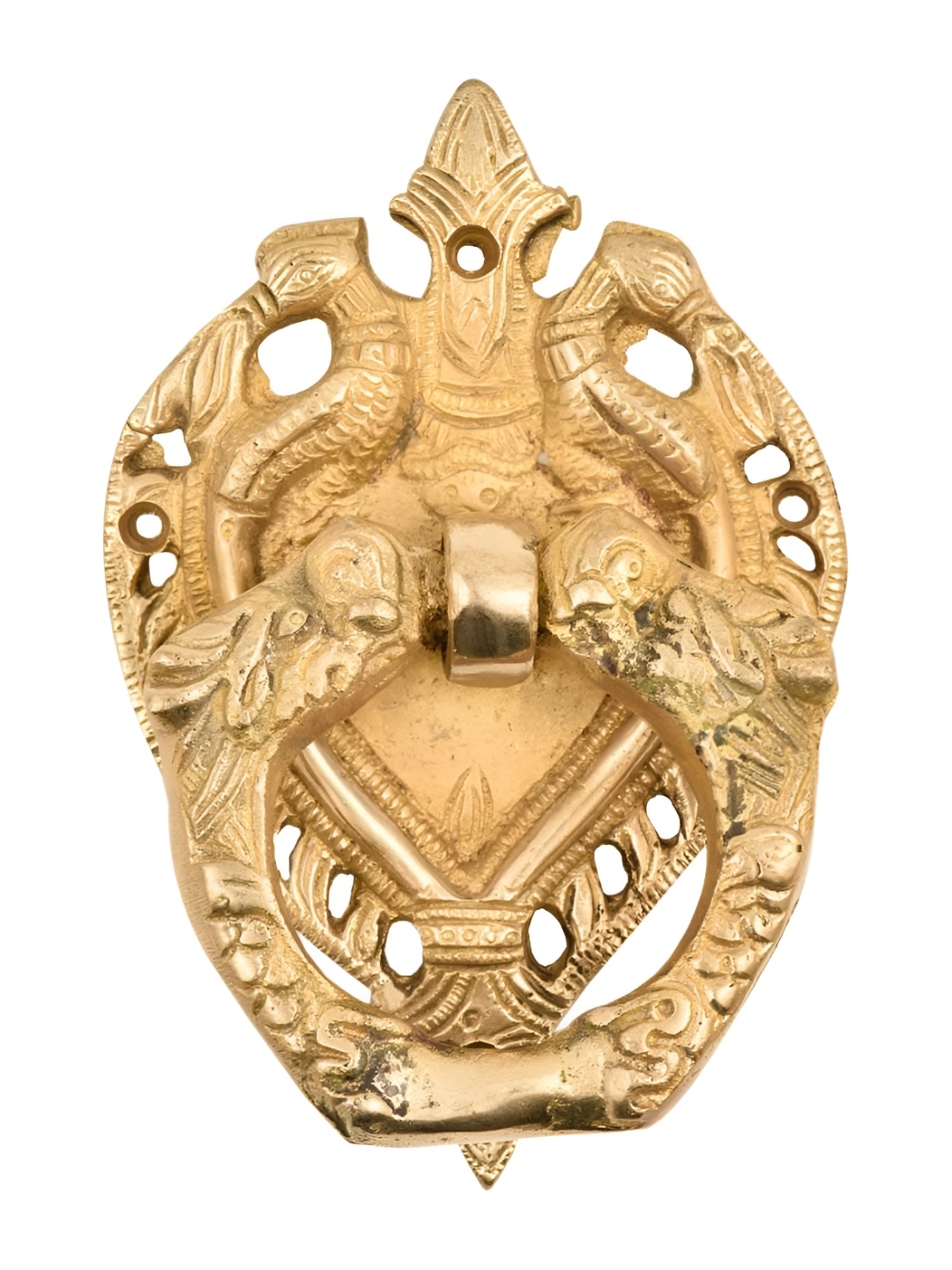 

Indianshelf Beige Brass Ornate Door knocker