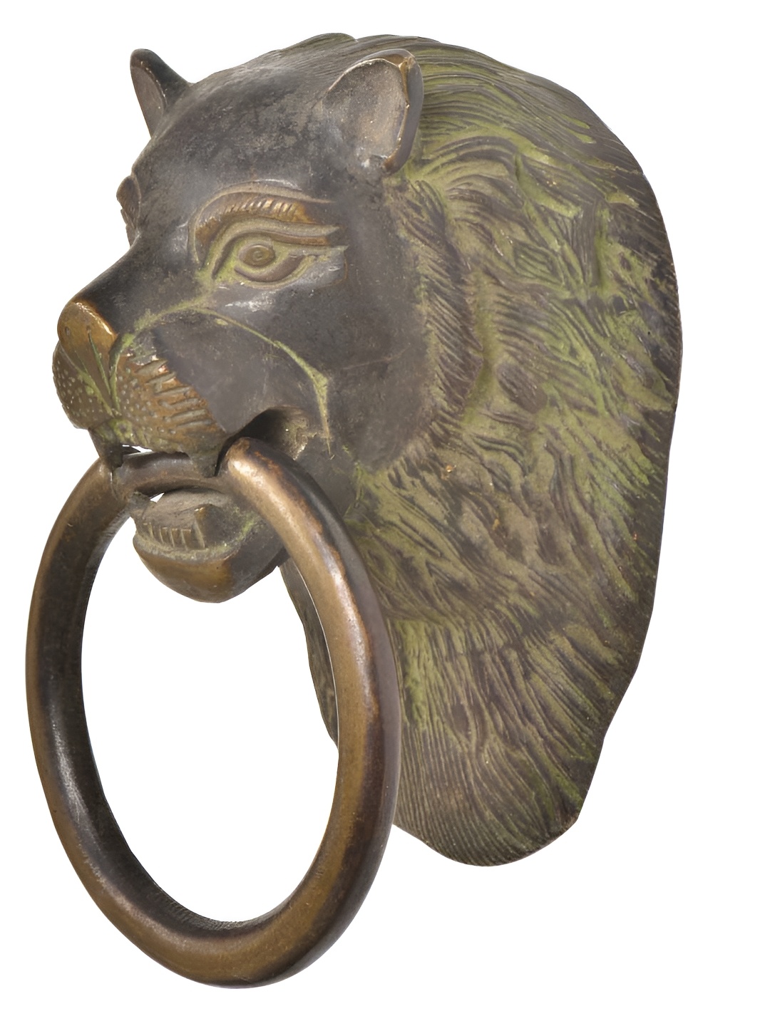 

Indianshelf Black & Beige Lion Head Door Knocker