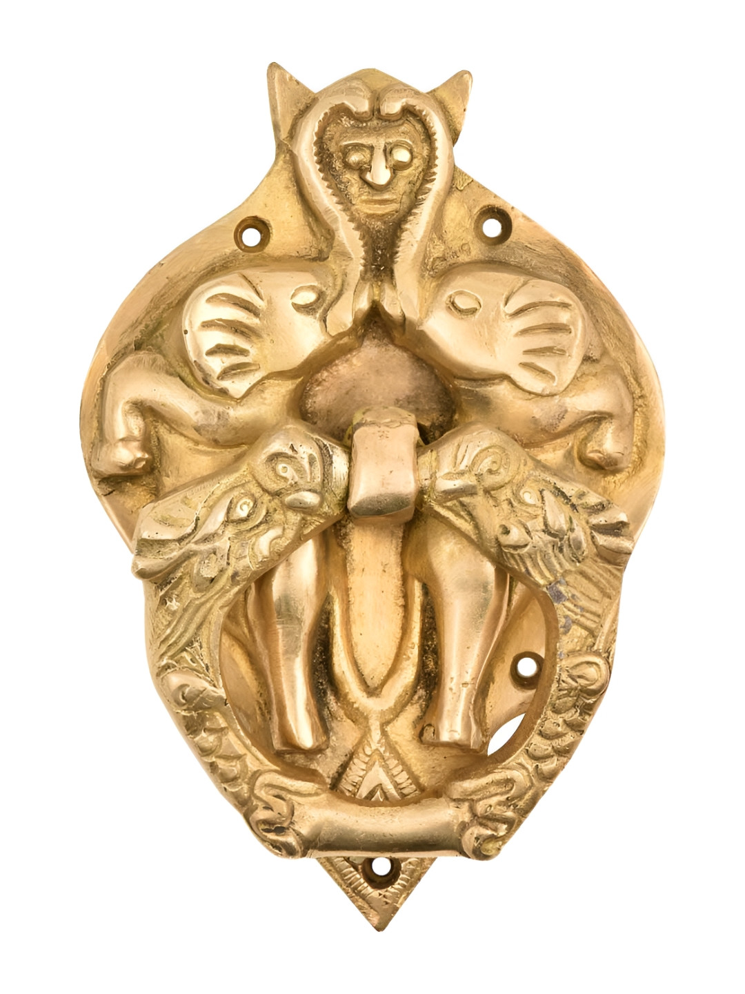 

Indianshelf Gold Toned Textured Door Knocker