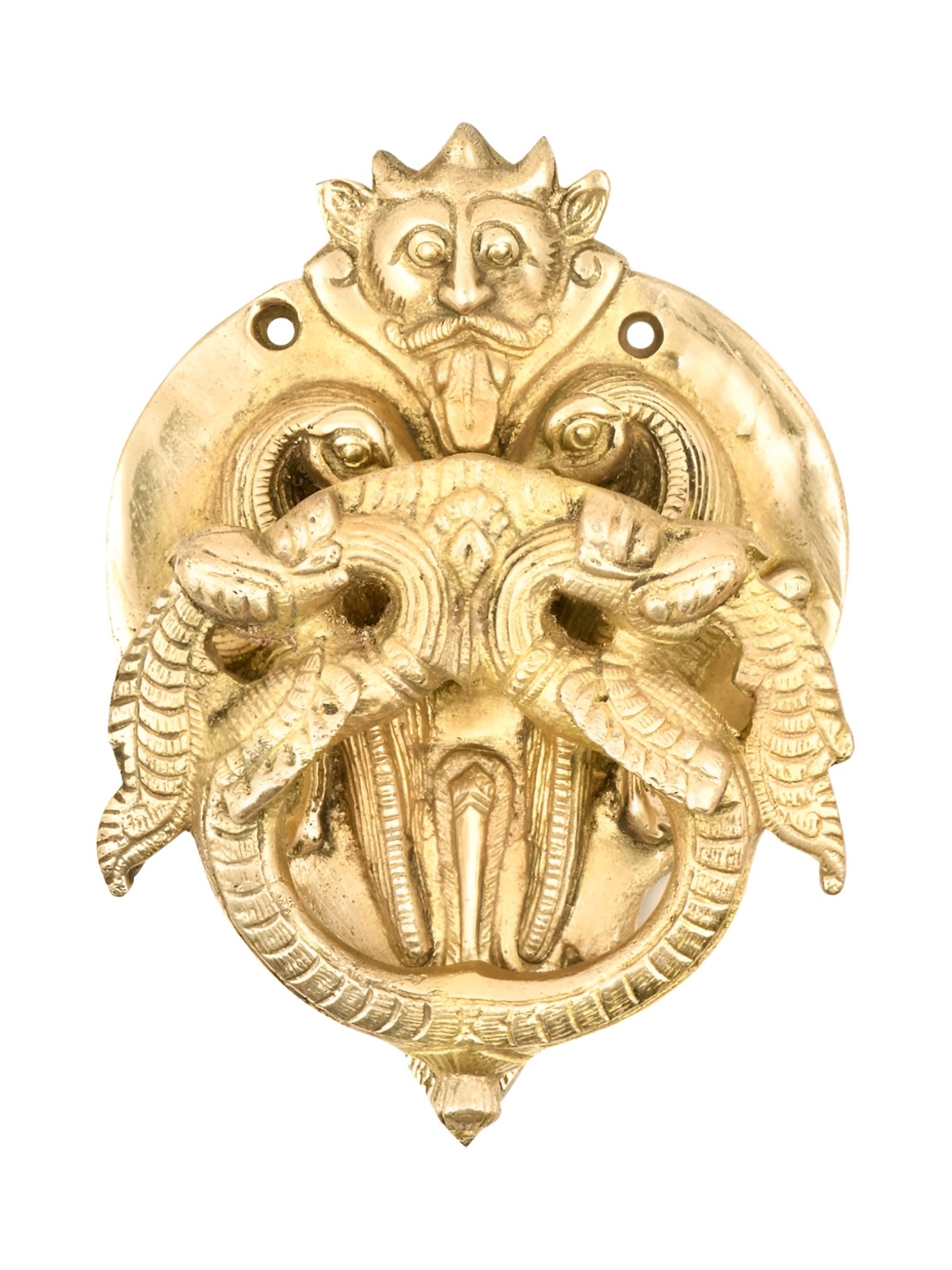 

Indianshelf Beige Peacock Statues On The Knocker Ring