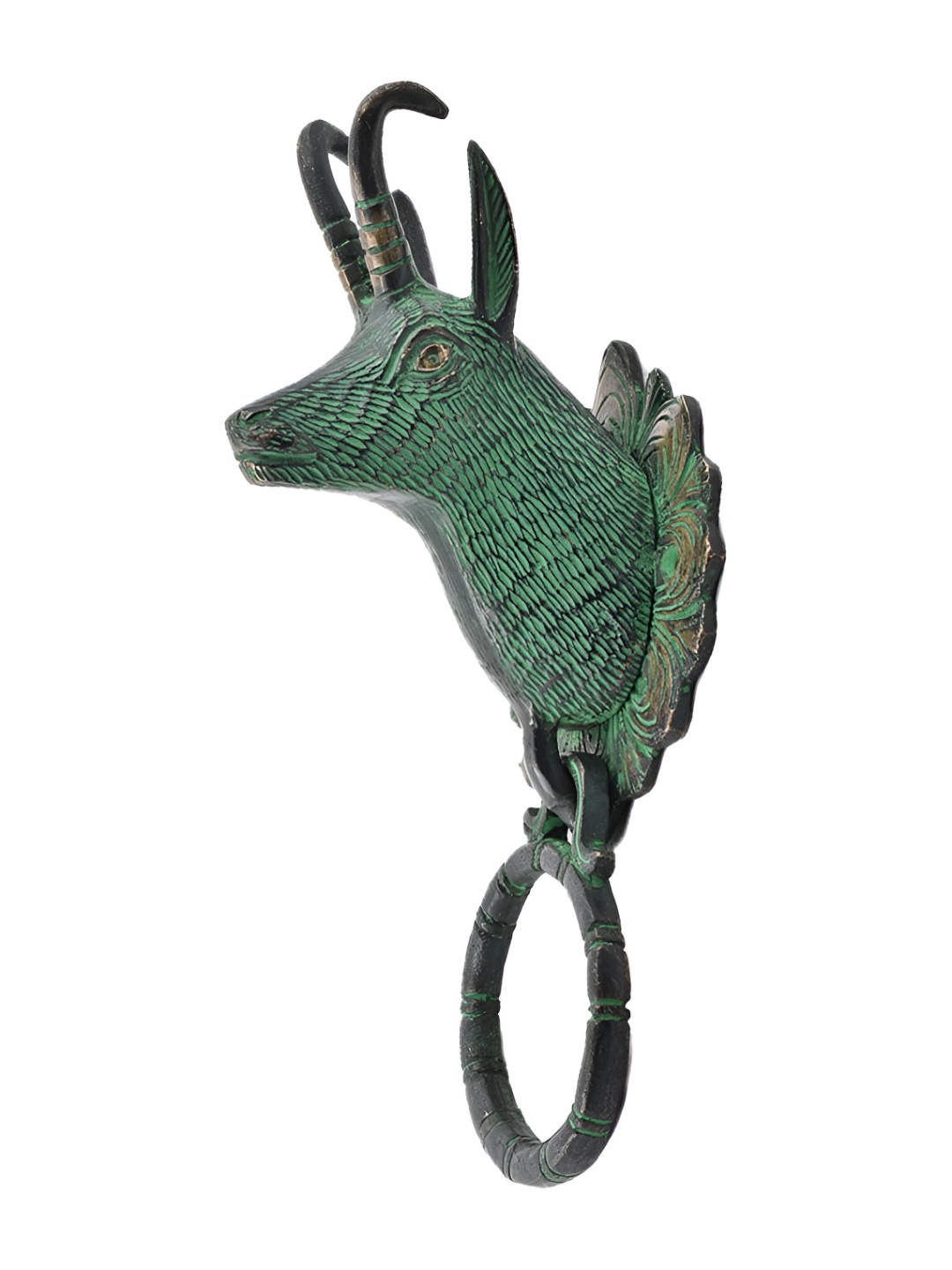 

Indianshelf Black & Green Billy Goat Door Knocker