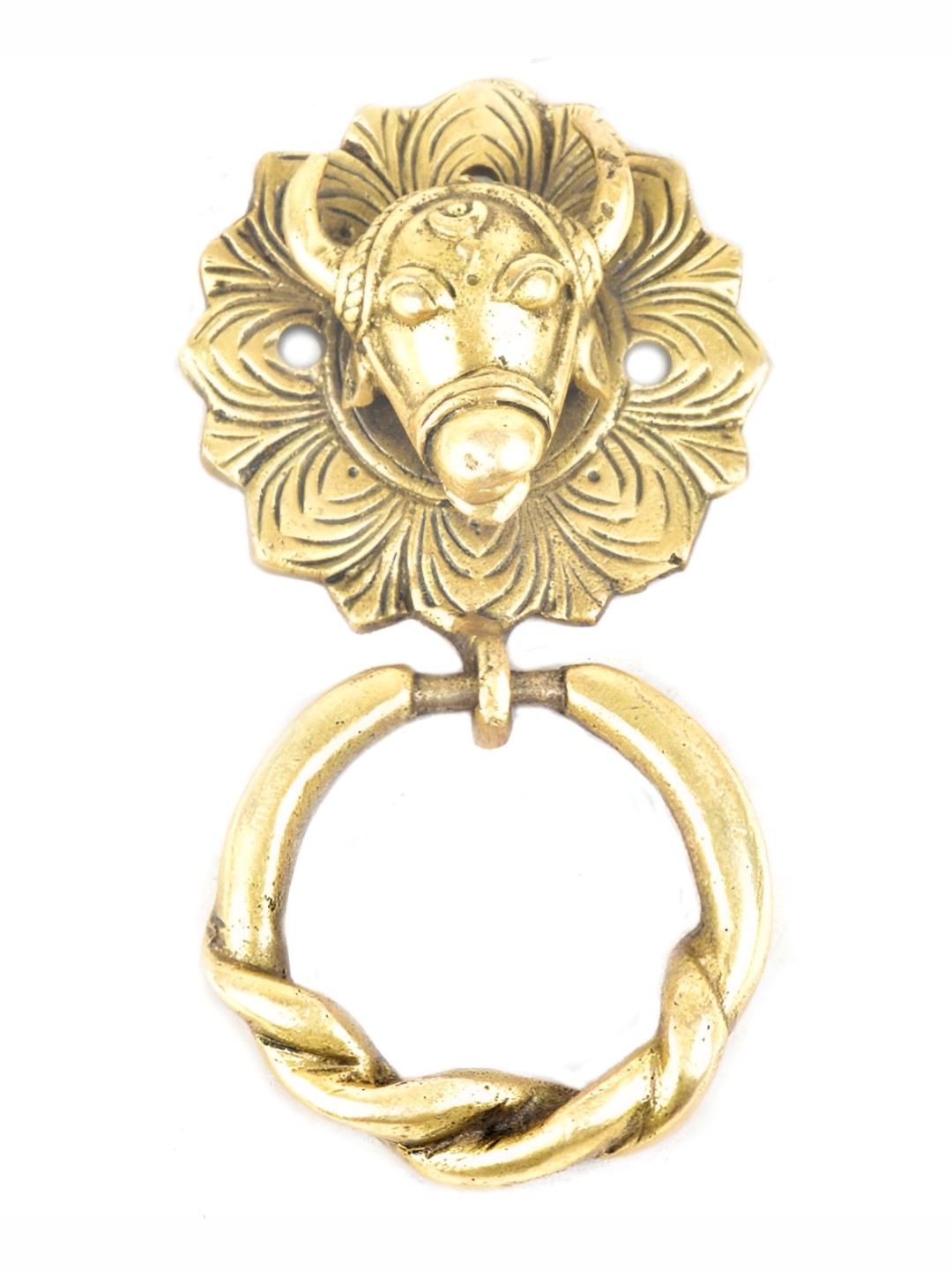 

Indianshelf Beige Cow Head Hunt Door Knocker