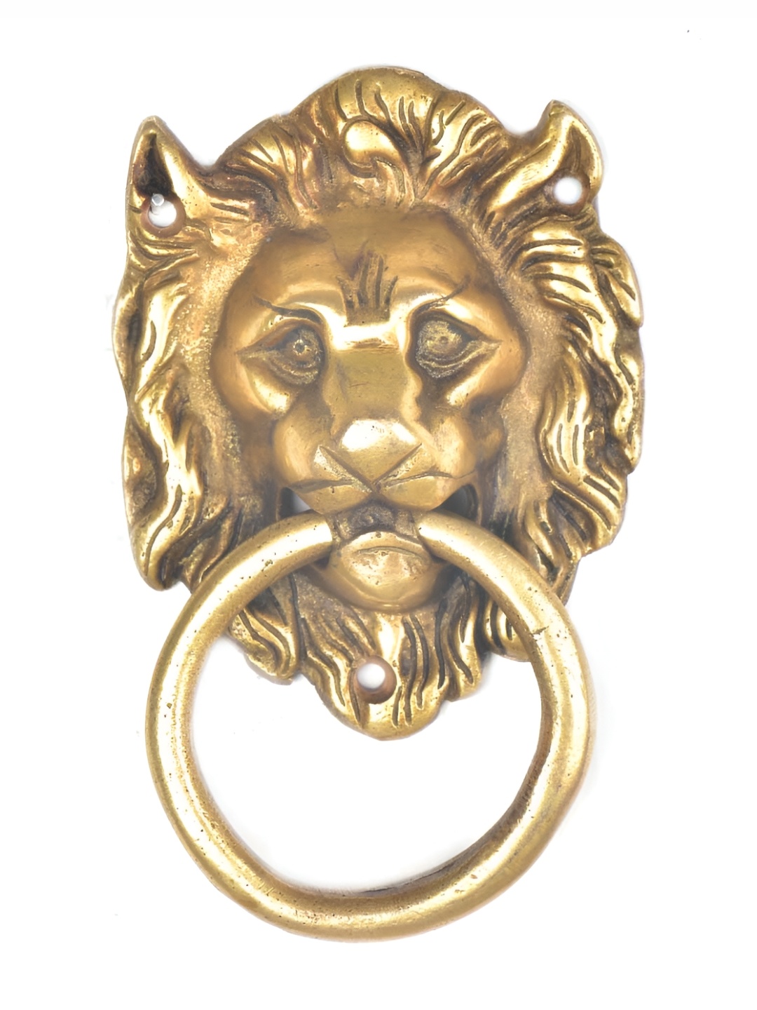 

Indianshelf Beige Lion Head Brass Door Knocker