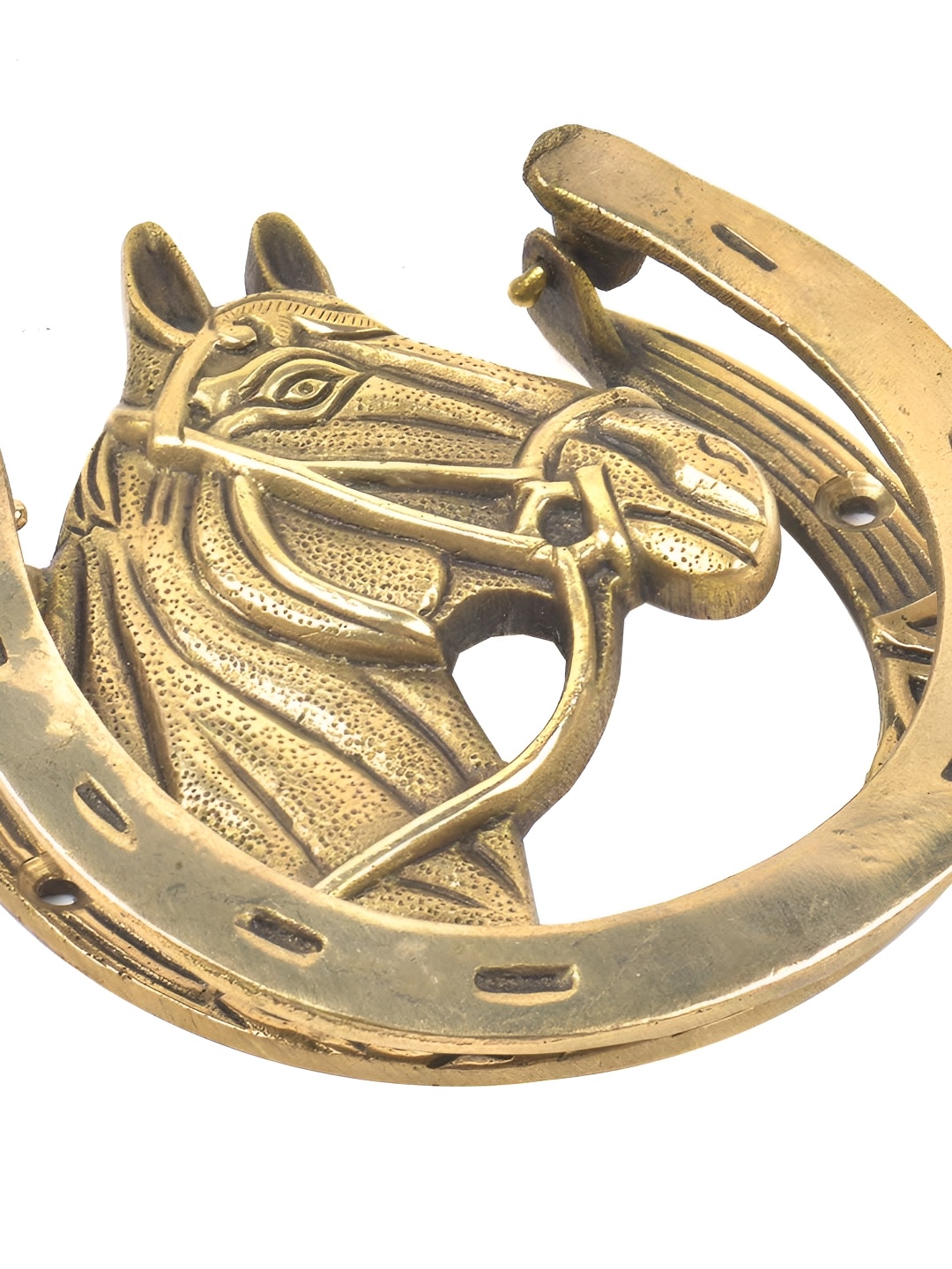 

Indianshelf Gold Toned Horse Shoe Door Knocker