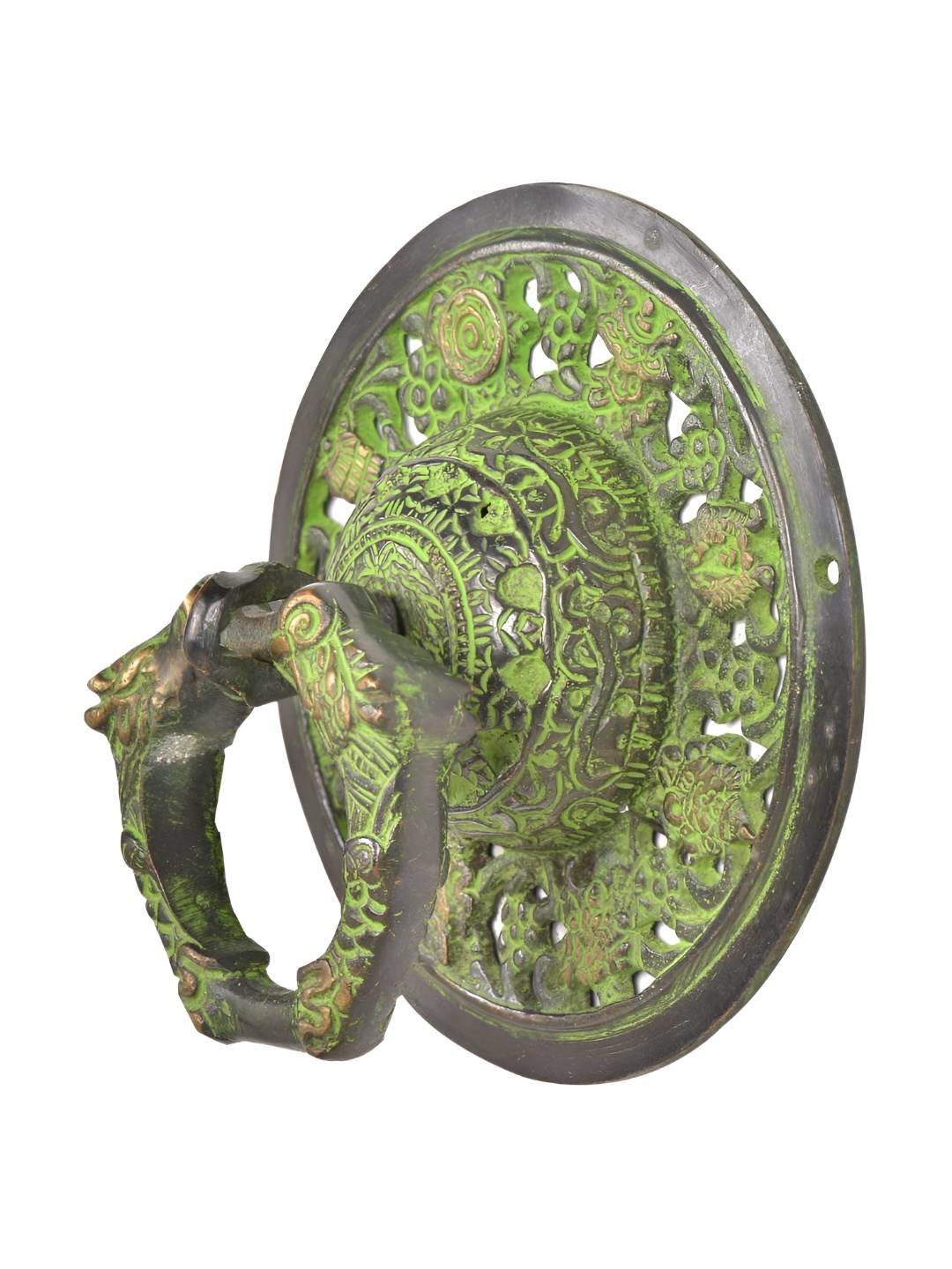 

Indianshelf Black & Green Brass Ornate Door knocker