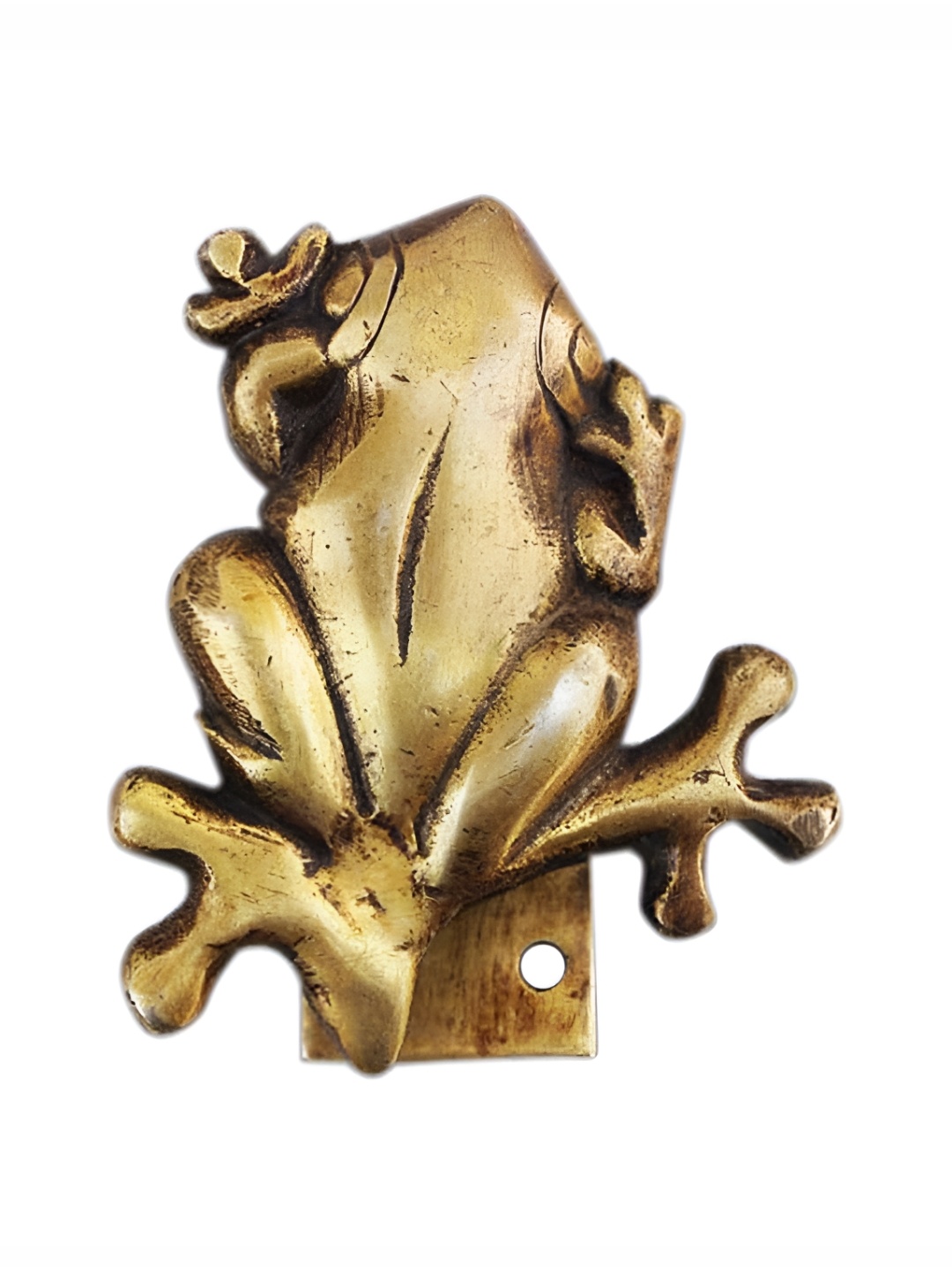 

Indianshelf Gold Toned Frog Door Knocker