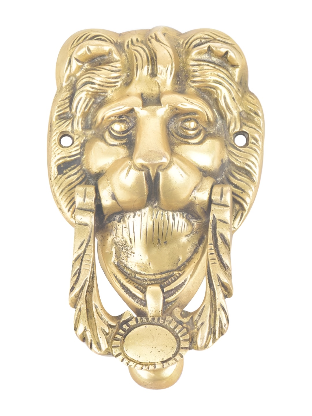 

Indianshelf Beige Lion Face Door Knocker