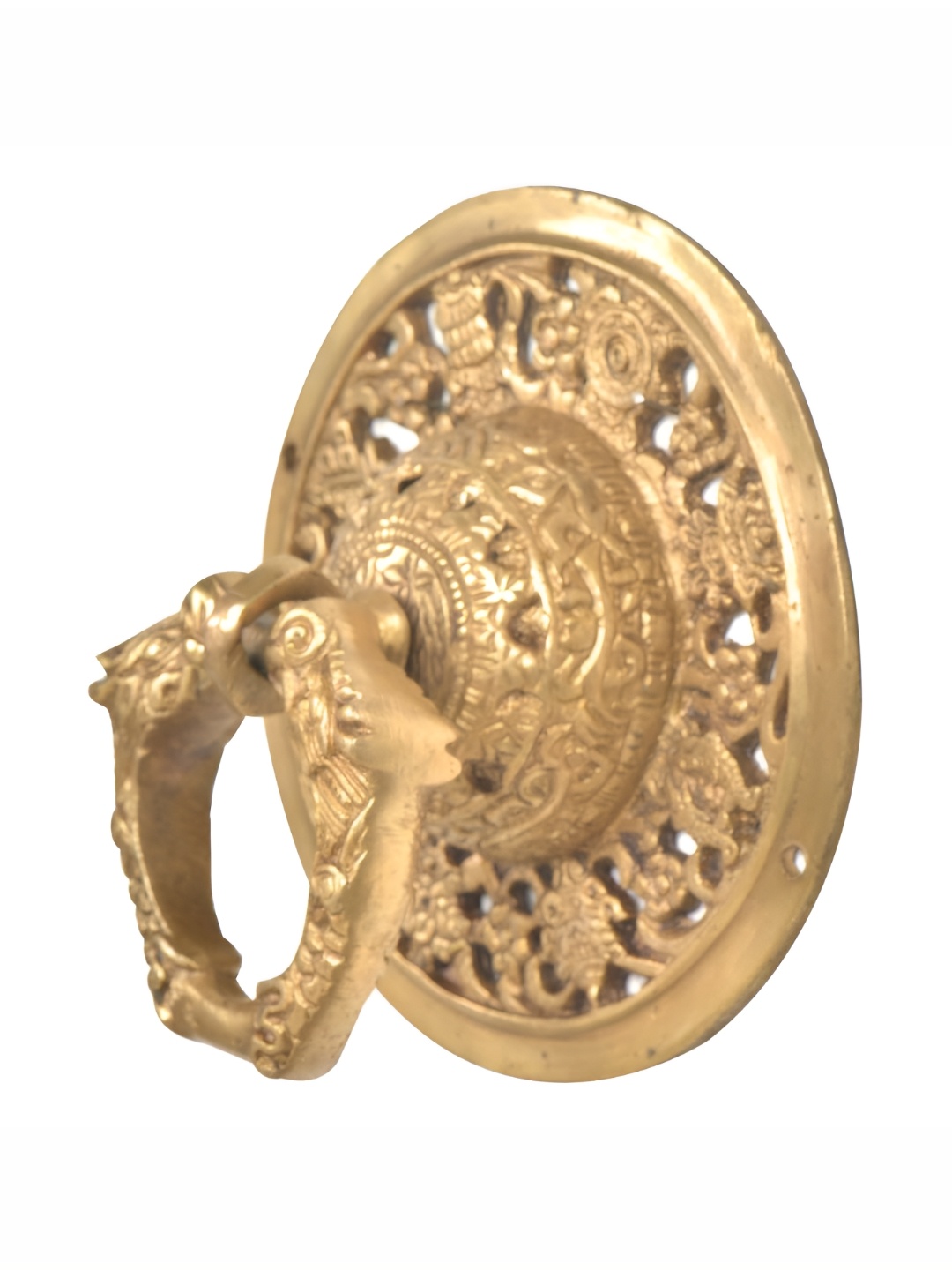 

Indianshelf Gold toned Ornate Brass Door knocker