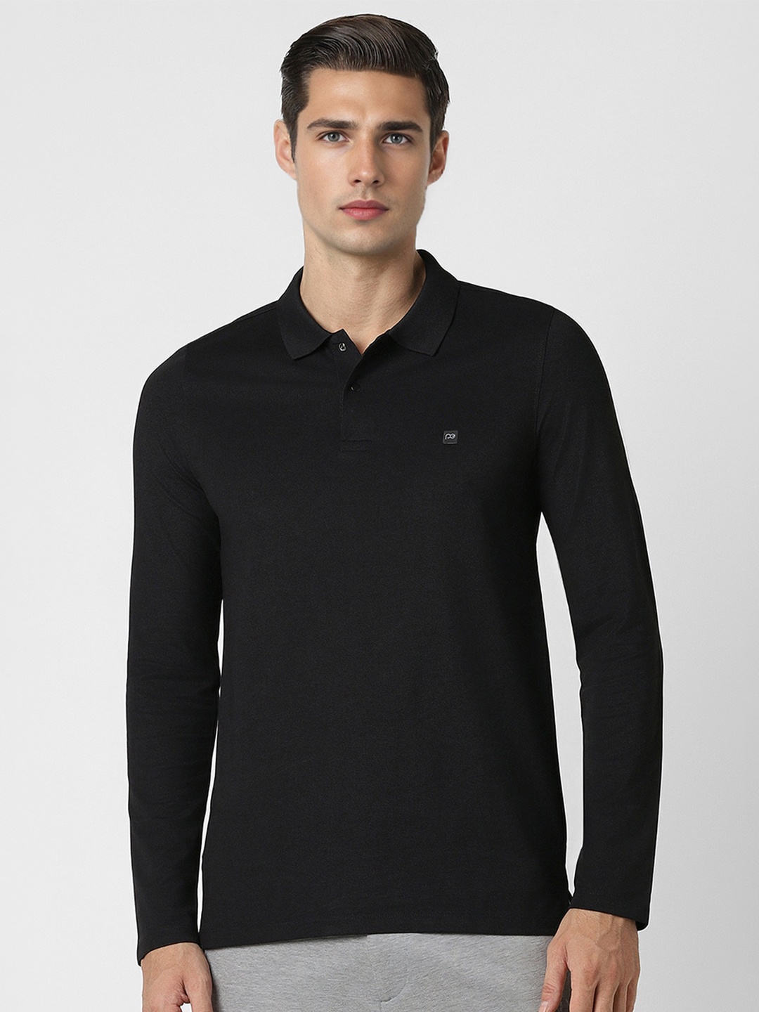

Peter England Polo Collar Cotton T-shirt, Black