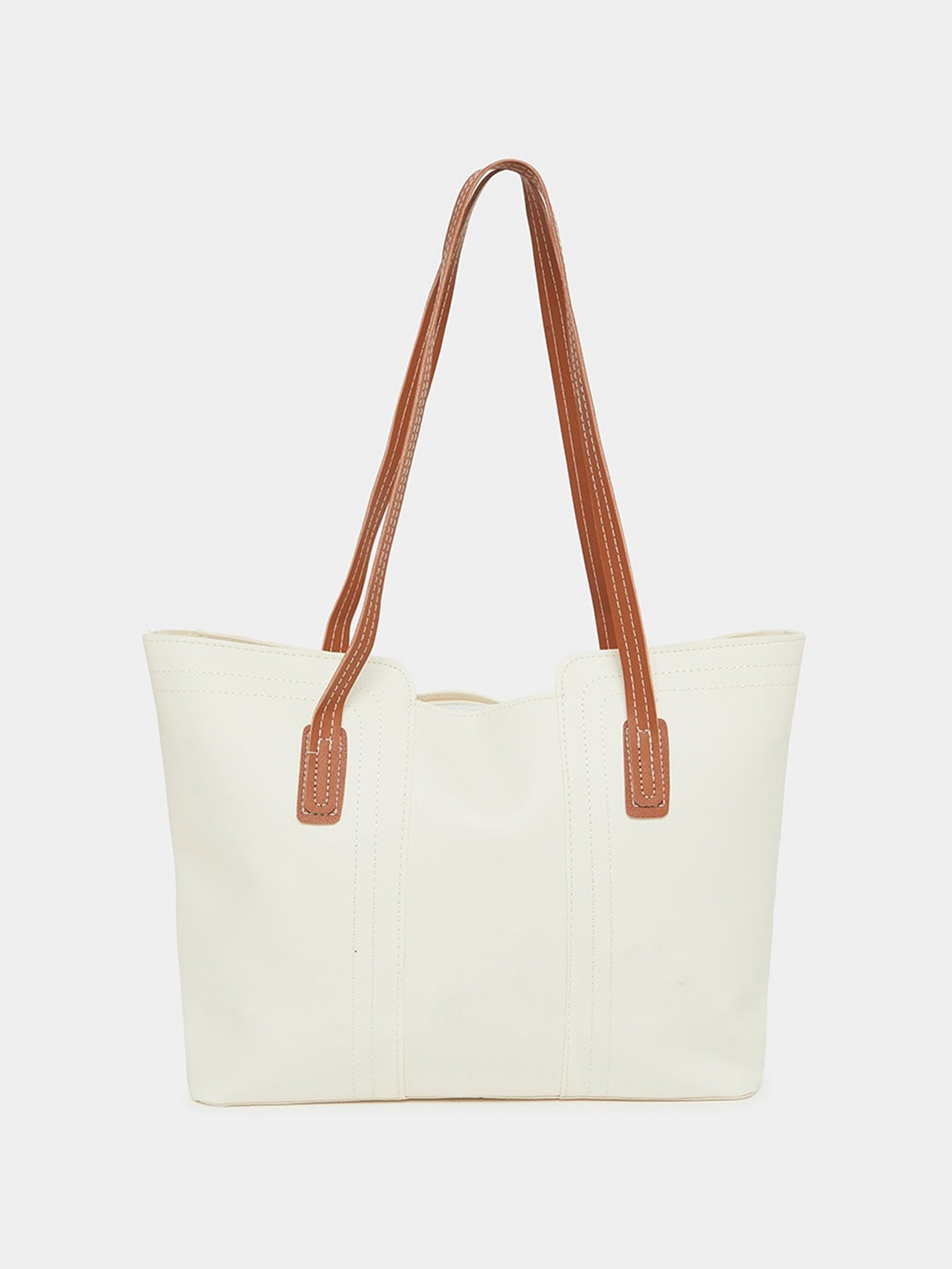 

Styli Women Stitch Line Shoulder Bag, White