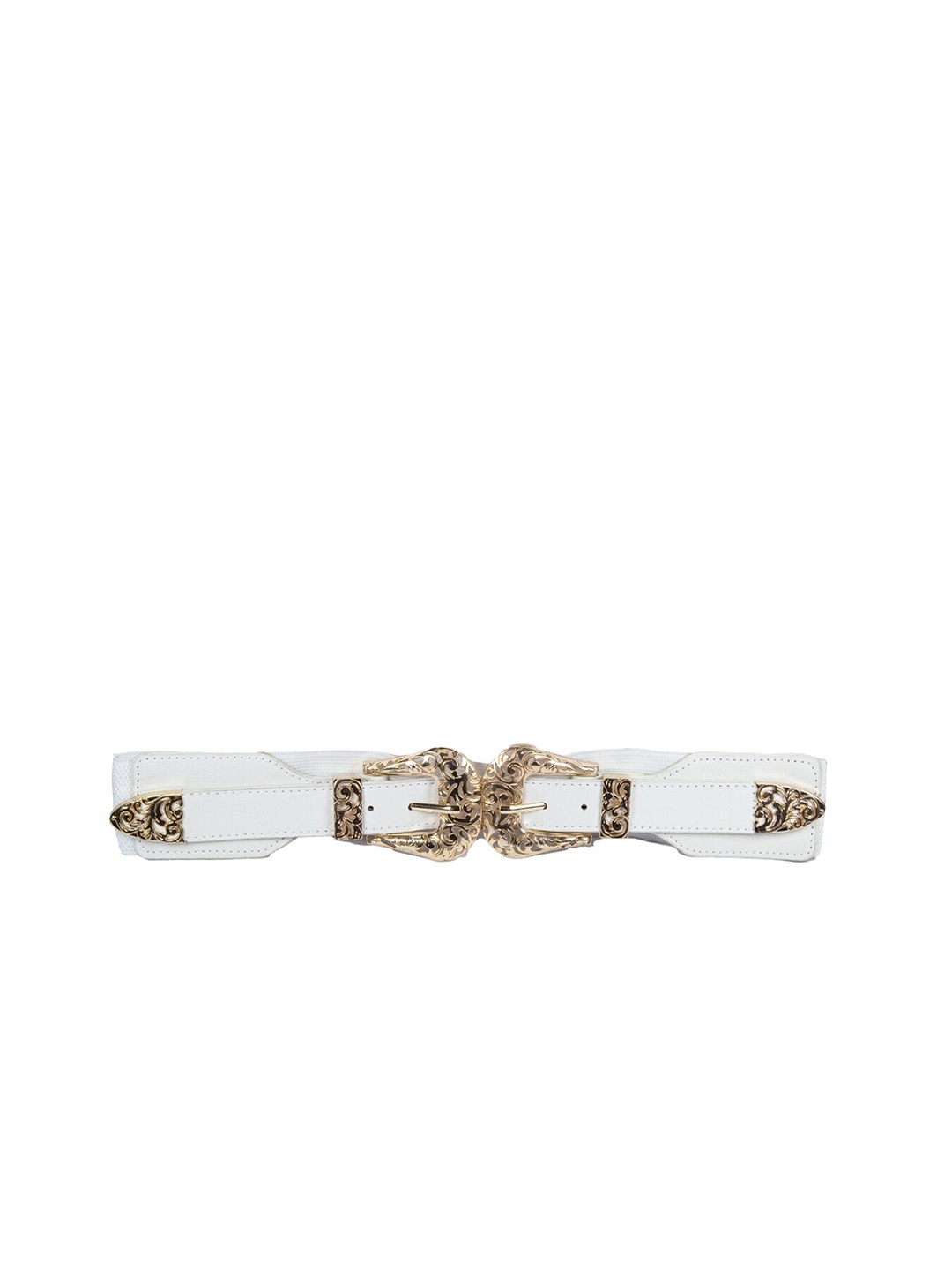 

Style Shoes Women Stretchable Belt, White