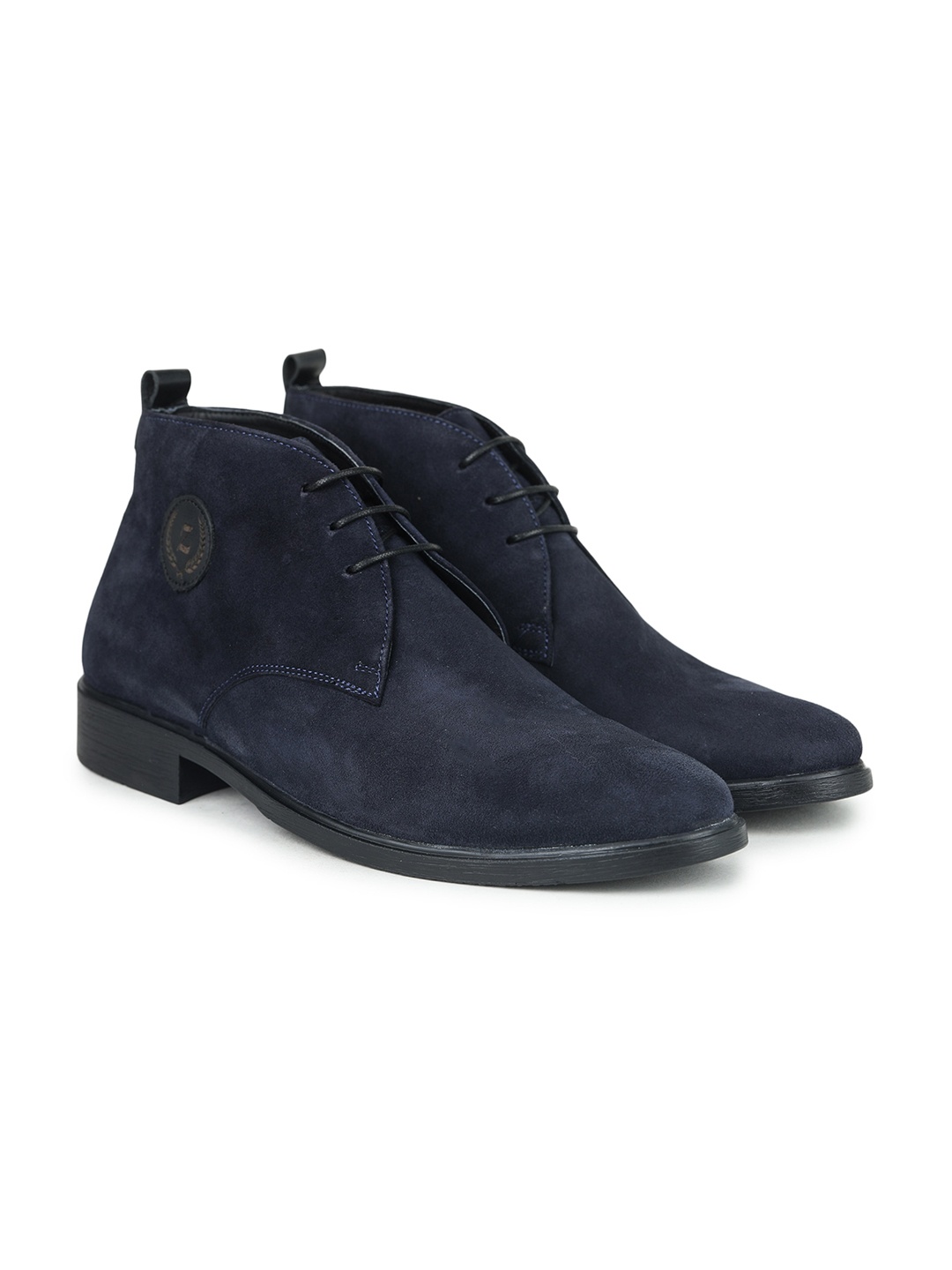 

Zoom Shoes Men Leather Desert Boot, Navy blue