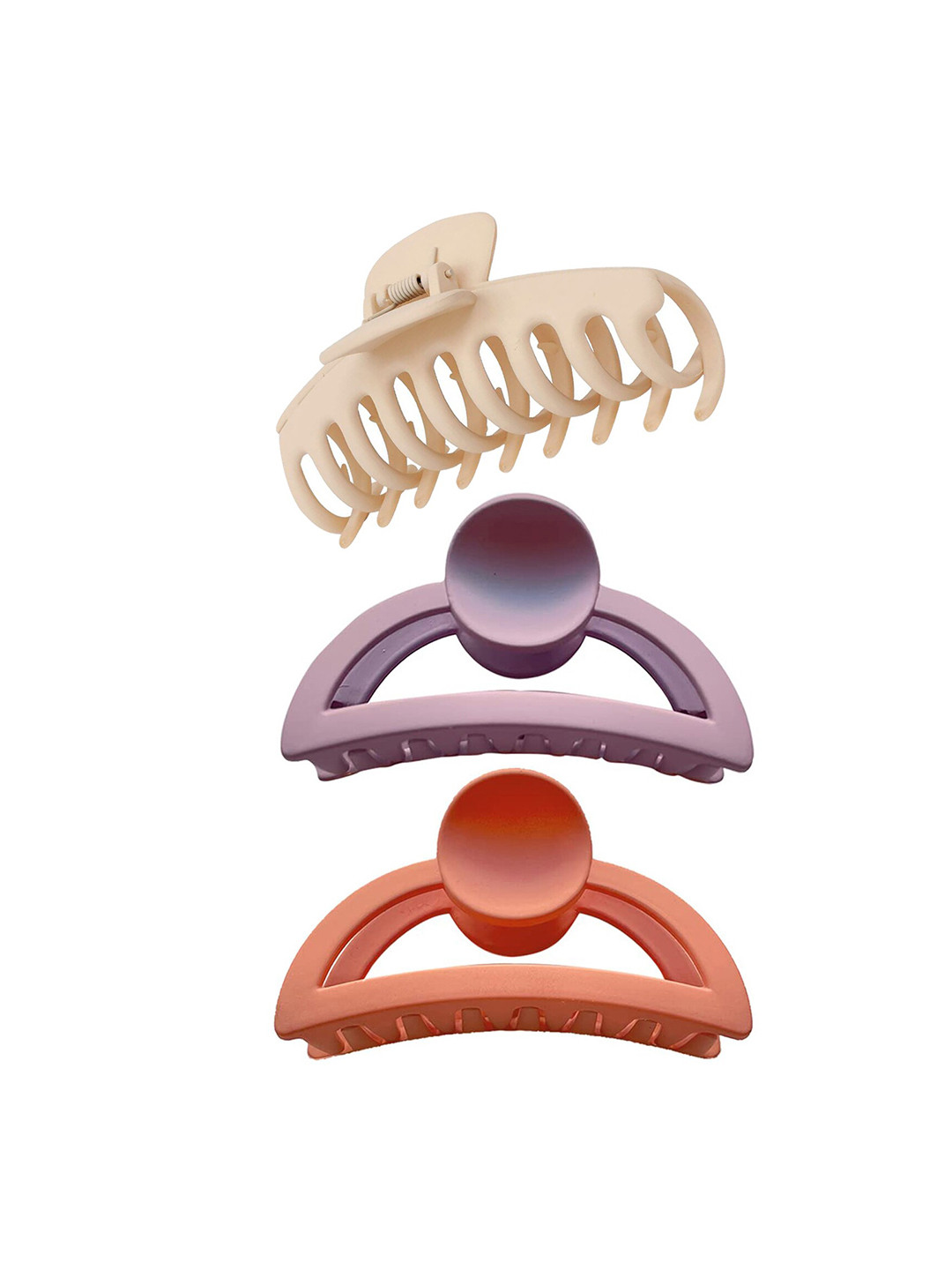 

Xivir Set of 3 Claw Clip, Peach
