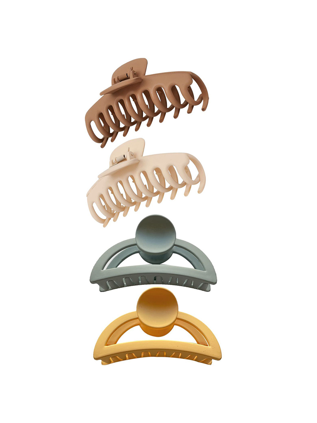 

Xivir Women Set of 4 Claw Clips, Yellow