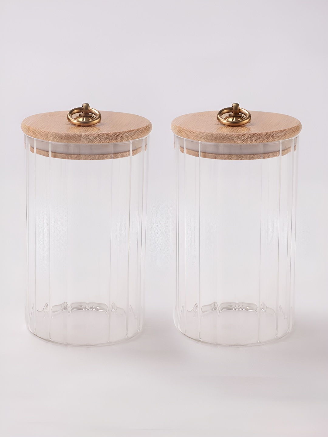 

UMAI Transparent & Beige 2 Pcs Storage Containers With Lid-820ml Each