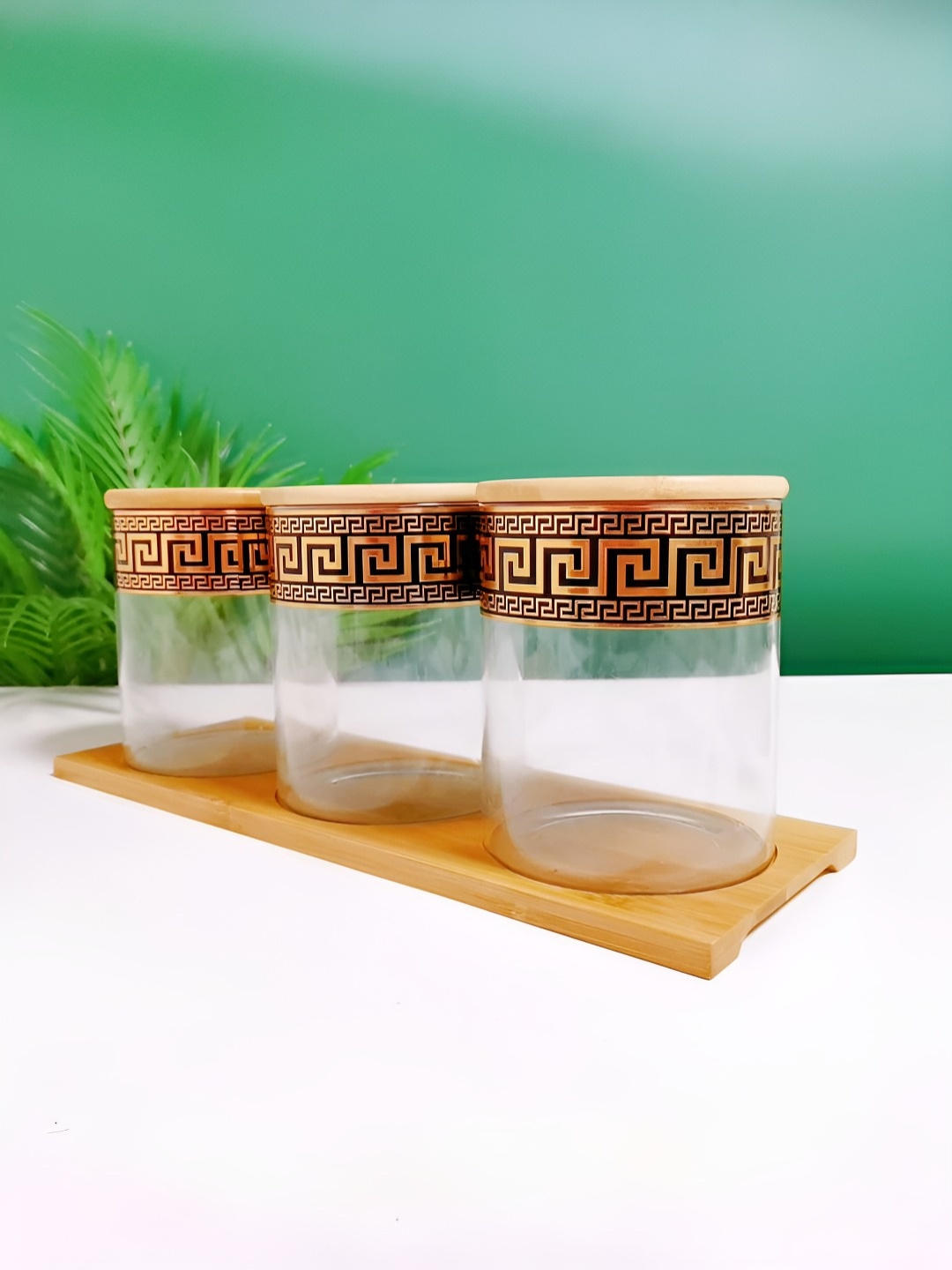 

UMAI Transparent & Brown 3-pcs Storage Containers With Lids