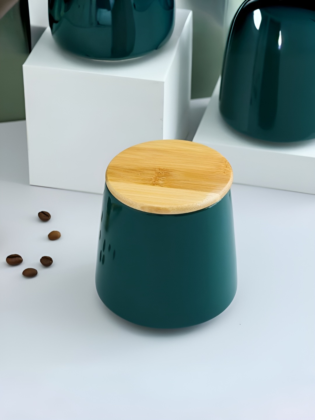 

UMAI Green & Brown Storage Containers With Lid