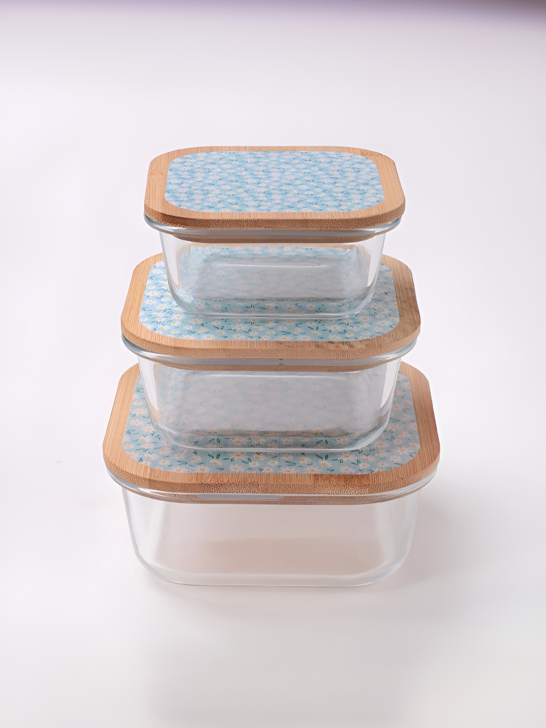 

UMAI Transparent 3-pcs Glass Container With Bamboo Lid