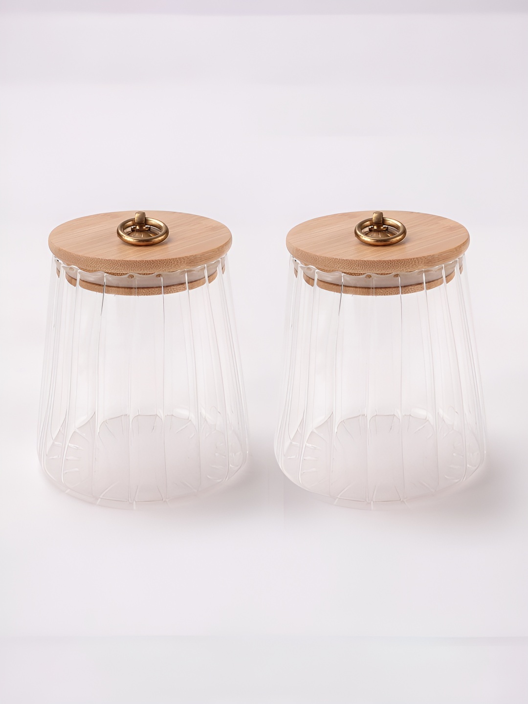 

UMAI Transparent 3-pcs Borosilicate Glass Jar With Bamboo Lid
