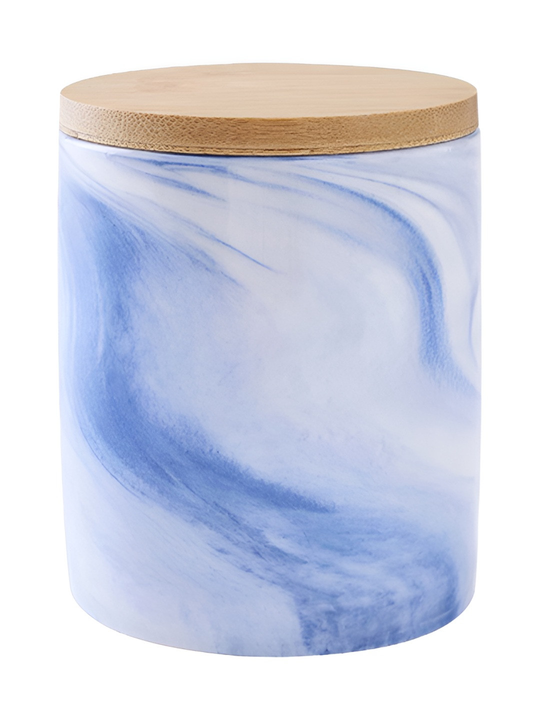 

UMAI Blue Kitchen Storage Ceramic Jar with Bamboo Lid 400 ml