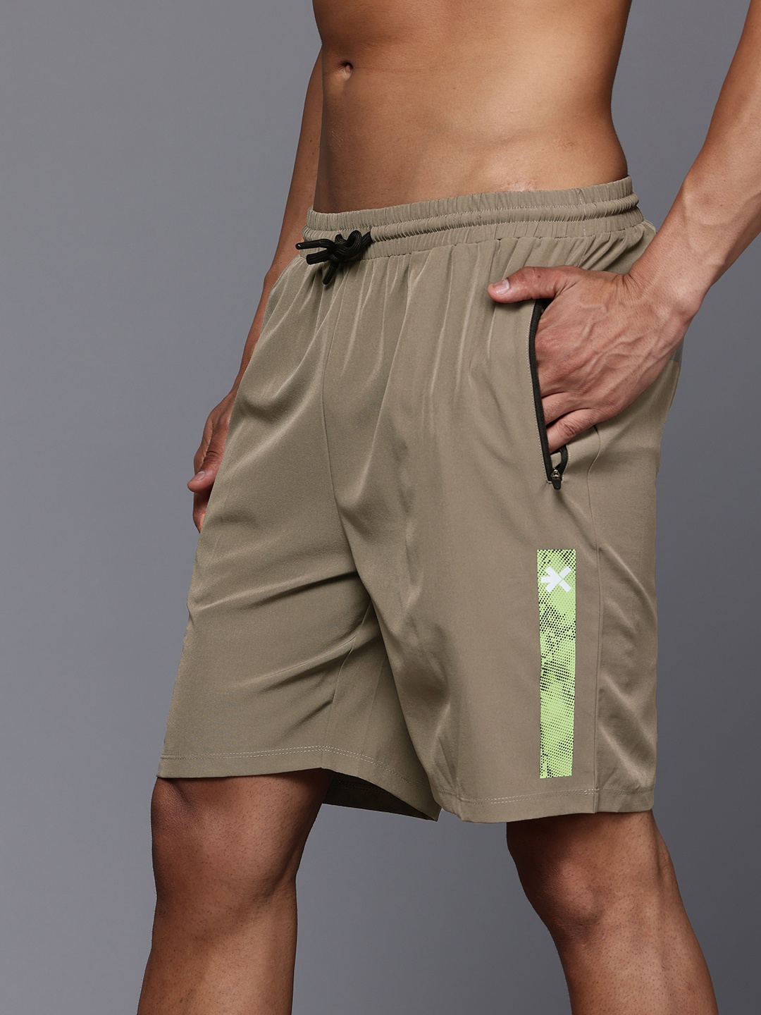 

HRX by Hrithik Roshan Men Running Sports Shorts, Khaki