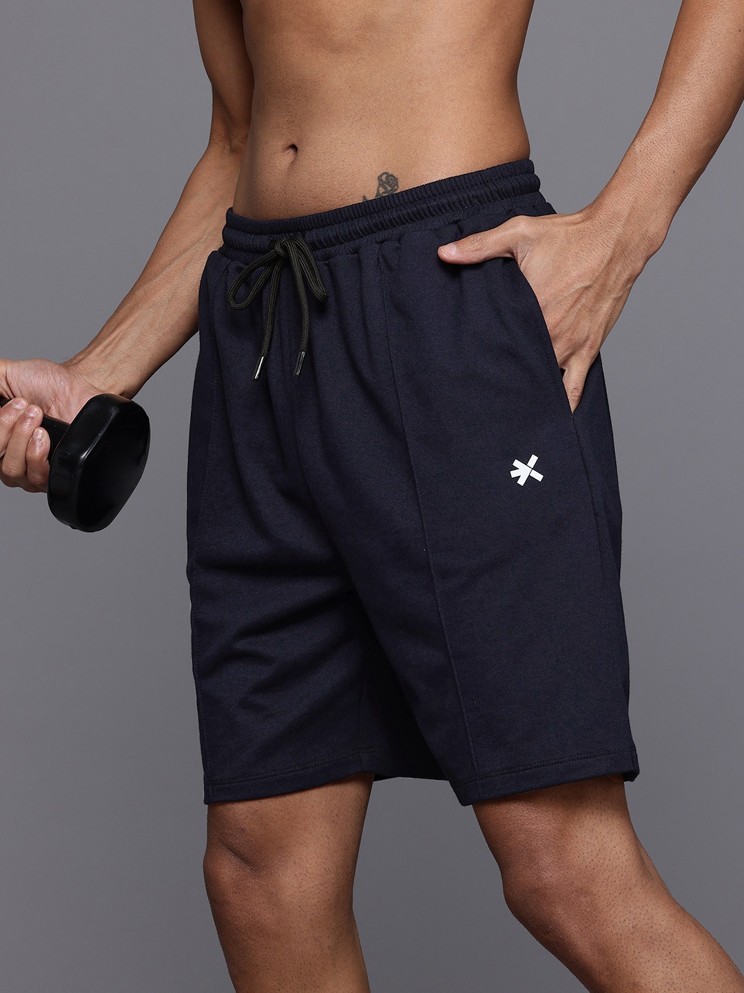 

HRX by Hrithik Roshan Lifestyle Outdoor Sports Shorts, Navy blue