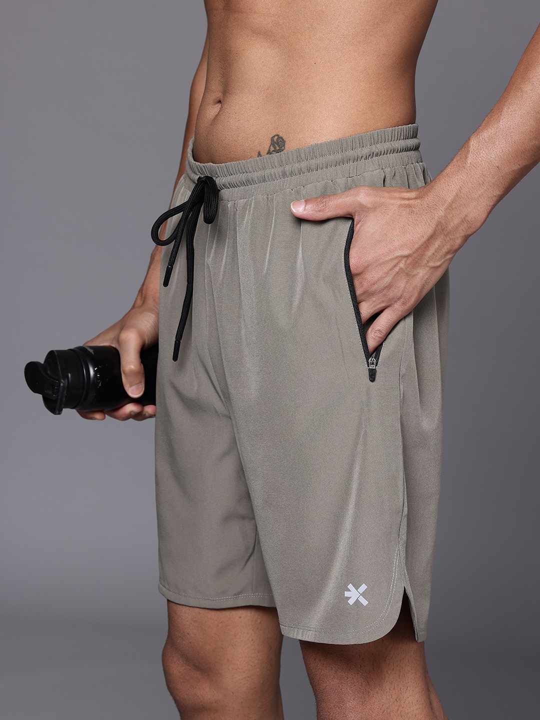 

HRX by Hrithik Roshan Men Solid Running Sports Shorts, Khaki