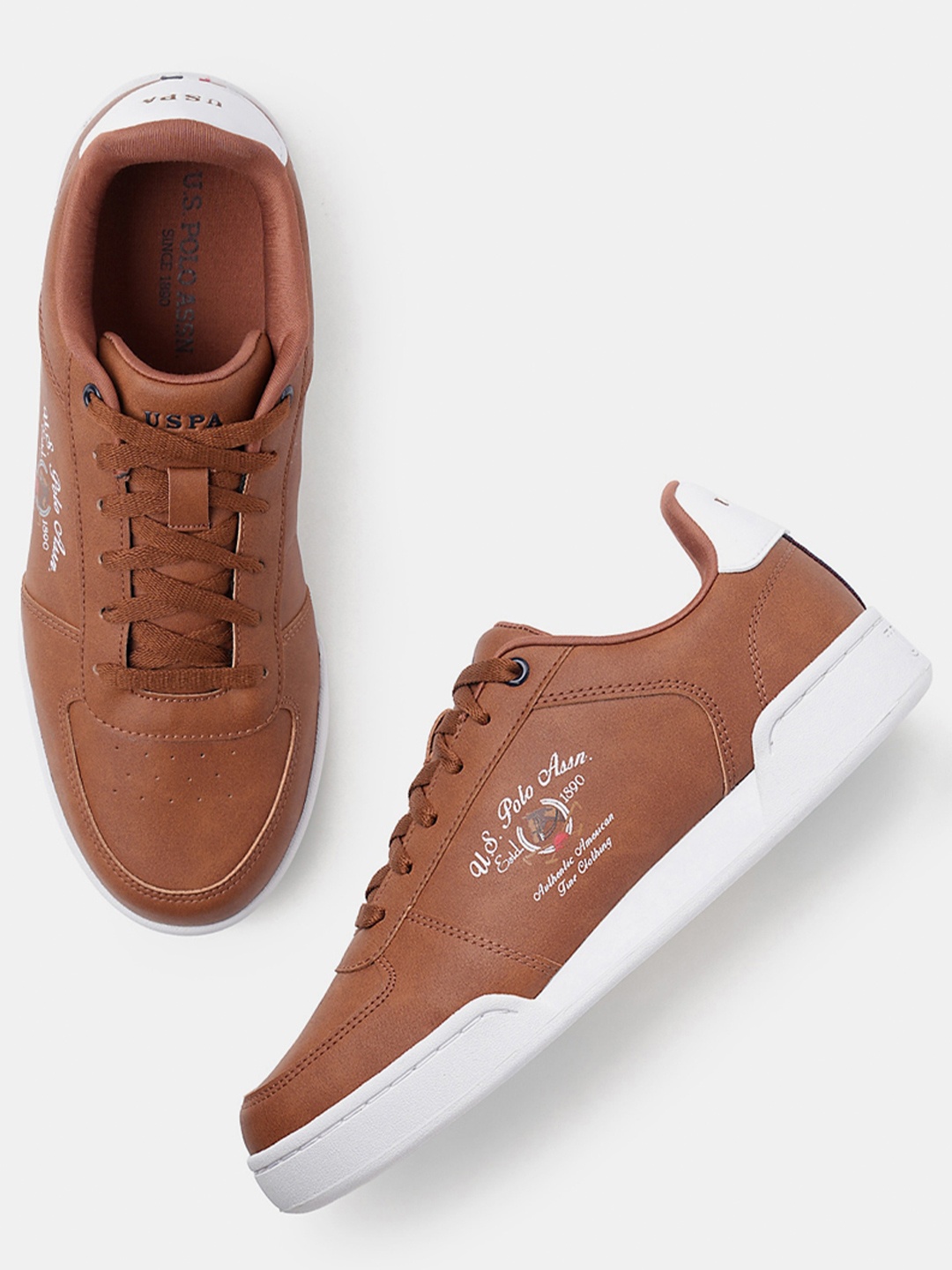 

U.S. Polo Assn. Men Round Toe Sneakers, Tan
